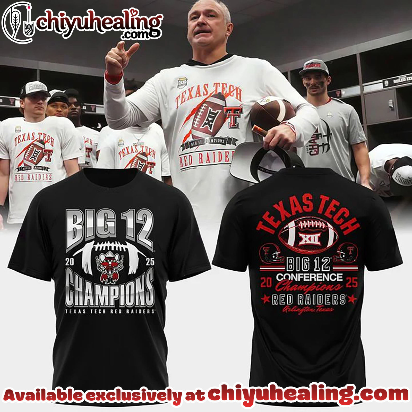 Texas Tech Red Raiders 2025 Big 12 Football Champions Limited Edition Shirt, Hoodie, Sweatshirt - Ver 7