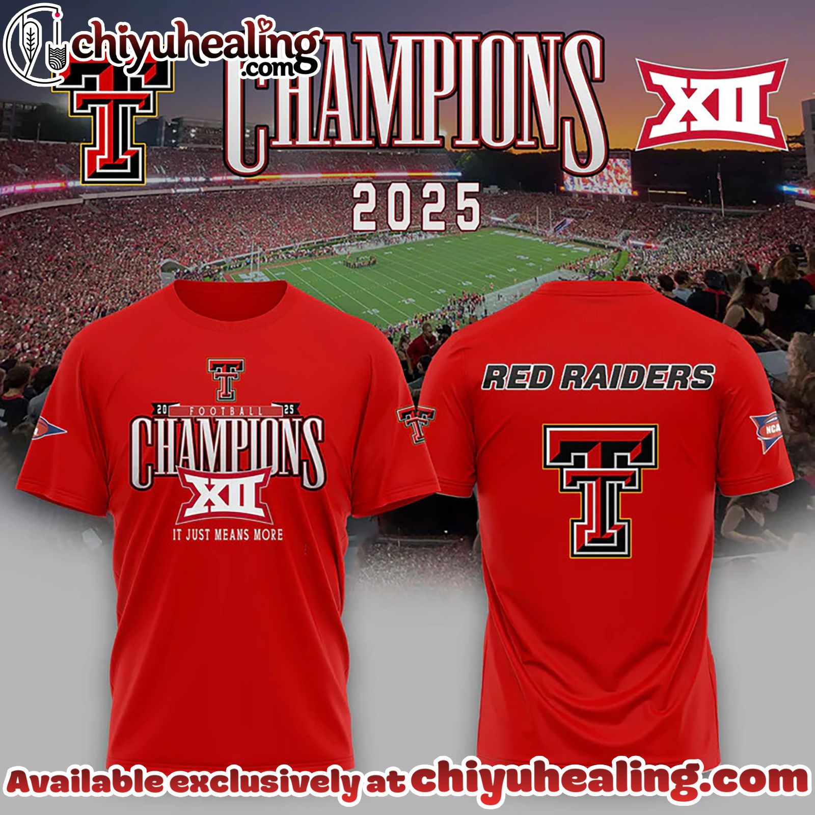 Texas Tech Red Raiders 2025 Big 12 Football Champions Limited Edition Shirt, Hoodie, Sweatshirt - Ver 10