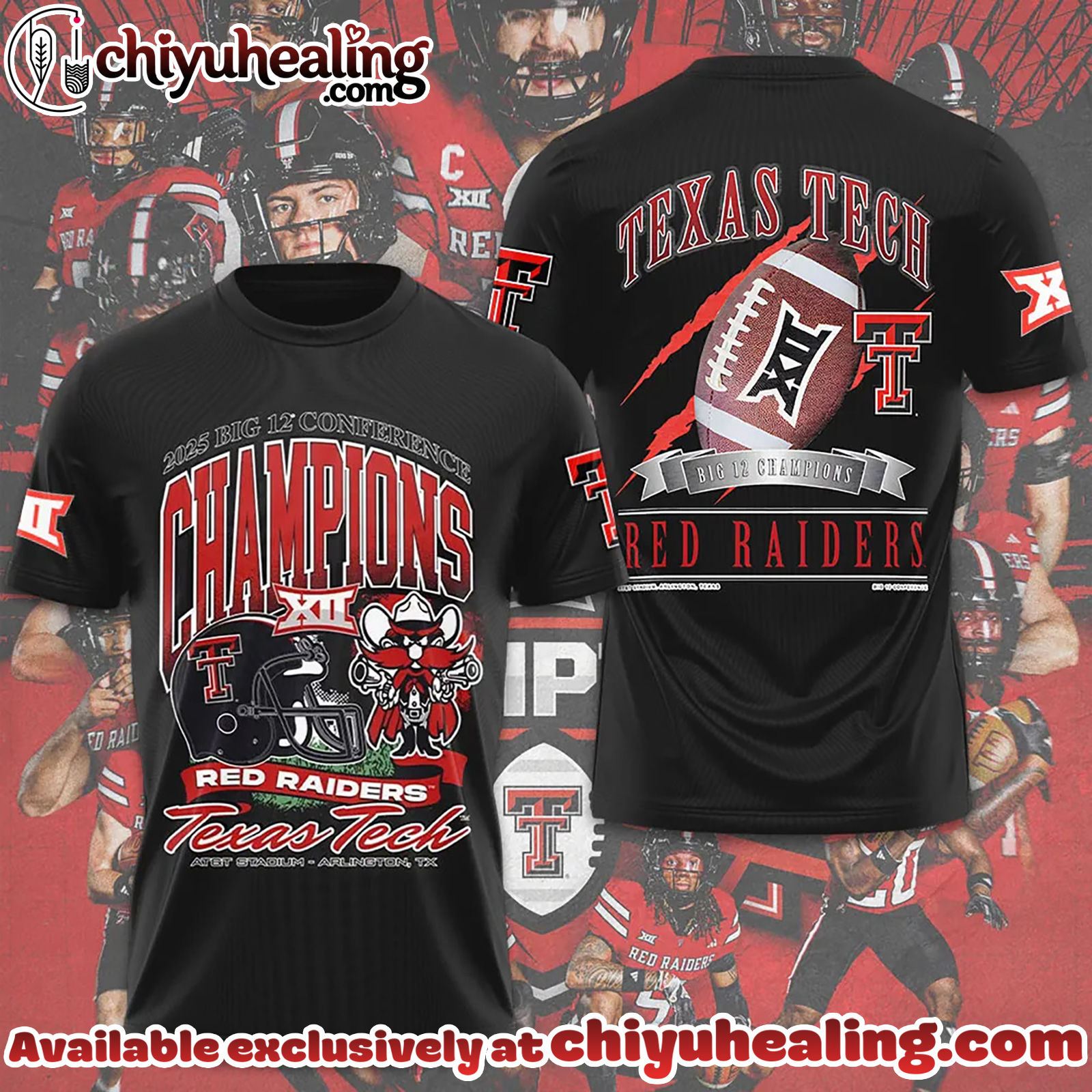 Texas Tech Red Raiders 2025 Big 12 Football Champions Limited Edition Shirt, Hoodie, Sweatshirt - Ver 2
