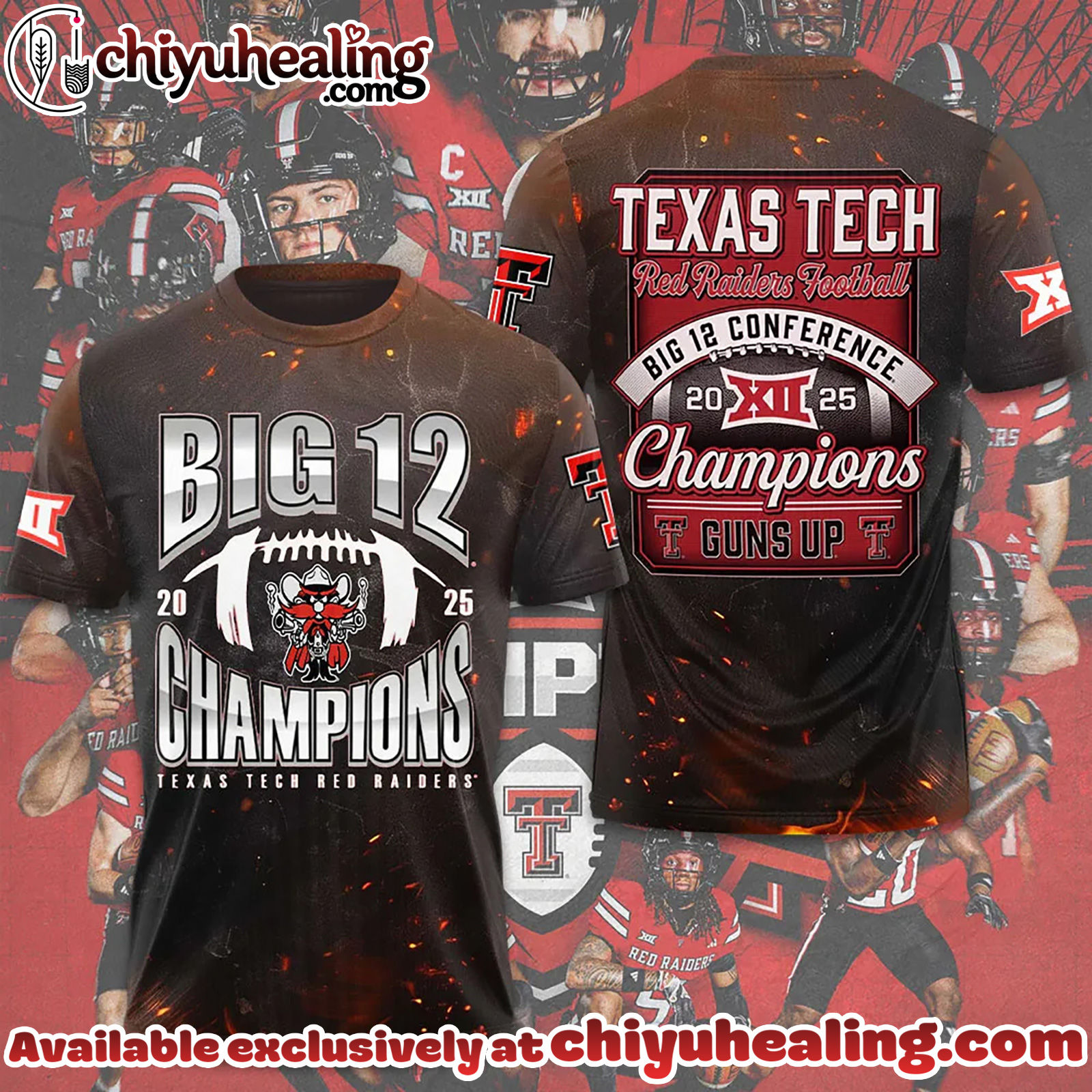 Texas Tech Red Raiders 2025 Big 12 Football Champions Limited Edition Shirt, Hoodie, Sweatshirt - Ver 3