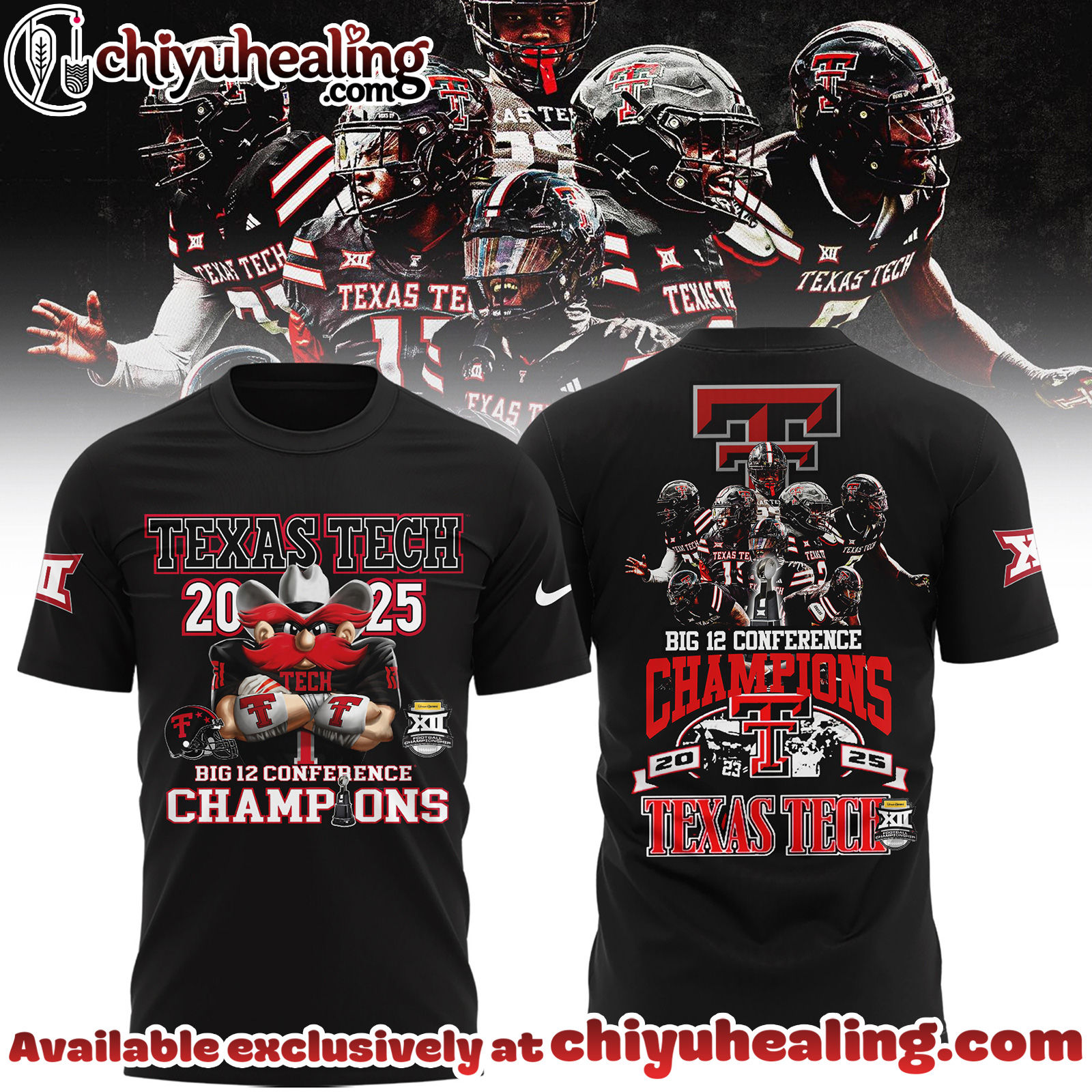 Texas Tech Red Raiders 2025 Big 12 Football Champions Limited Edition Shirt, Hoodie, Sweatshirt - Ver 9