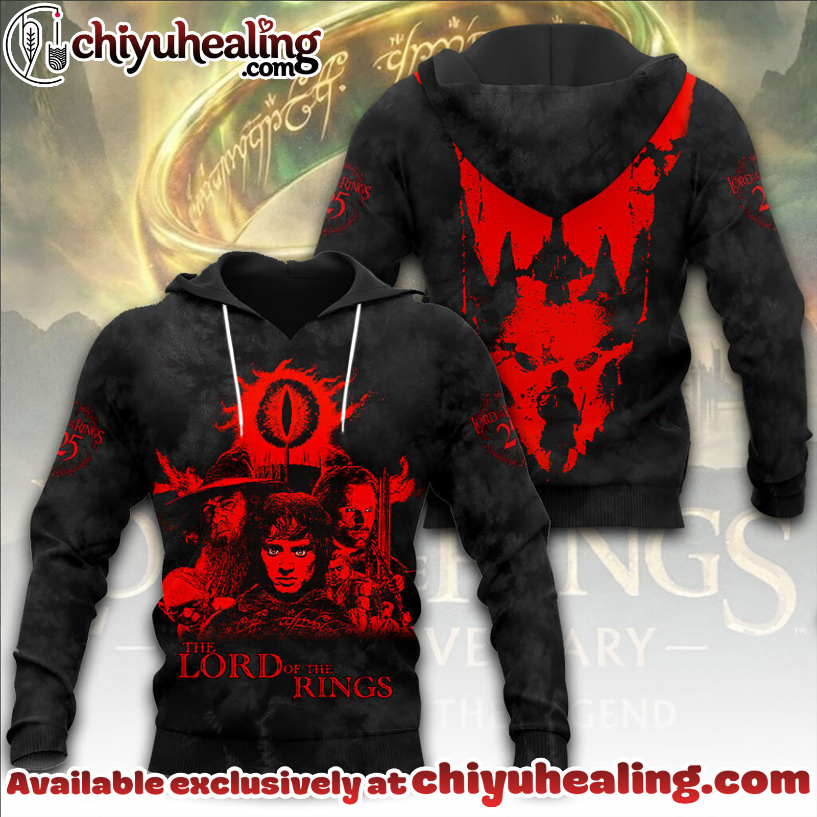 The Lord of the Rings 25th Anniversary 3D Apparel Tshirt, Sweatshirt, Hoodie - Ver 25 The Lord of the Rings 25th Anniversary 3D Apparel Tshirt, Sweatshirt, Hoodie - Ver 25