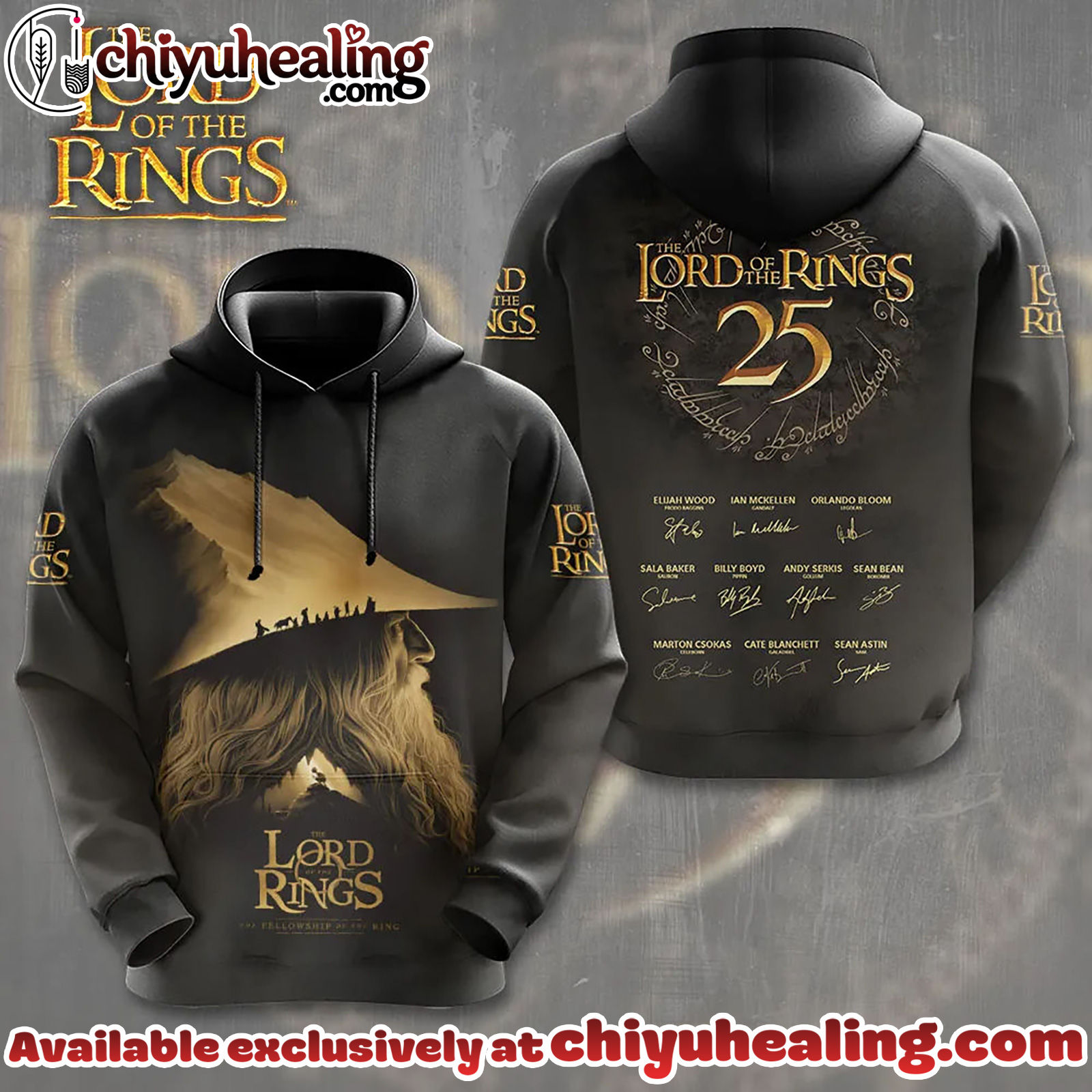 The Lord of the Rings 25th Anniversary 3D Apparel Tshirt, Sweatshirt, Hoodie - Ver 15 The Lord of the Rings 25th Anniversary 3D Apparel Tshirt, Sweatshirt, Hoodie - Ver 15