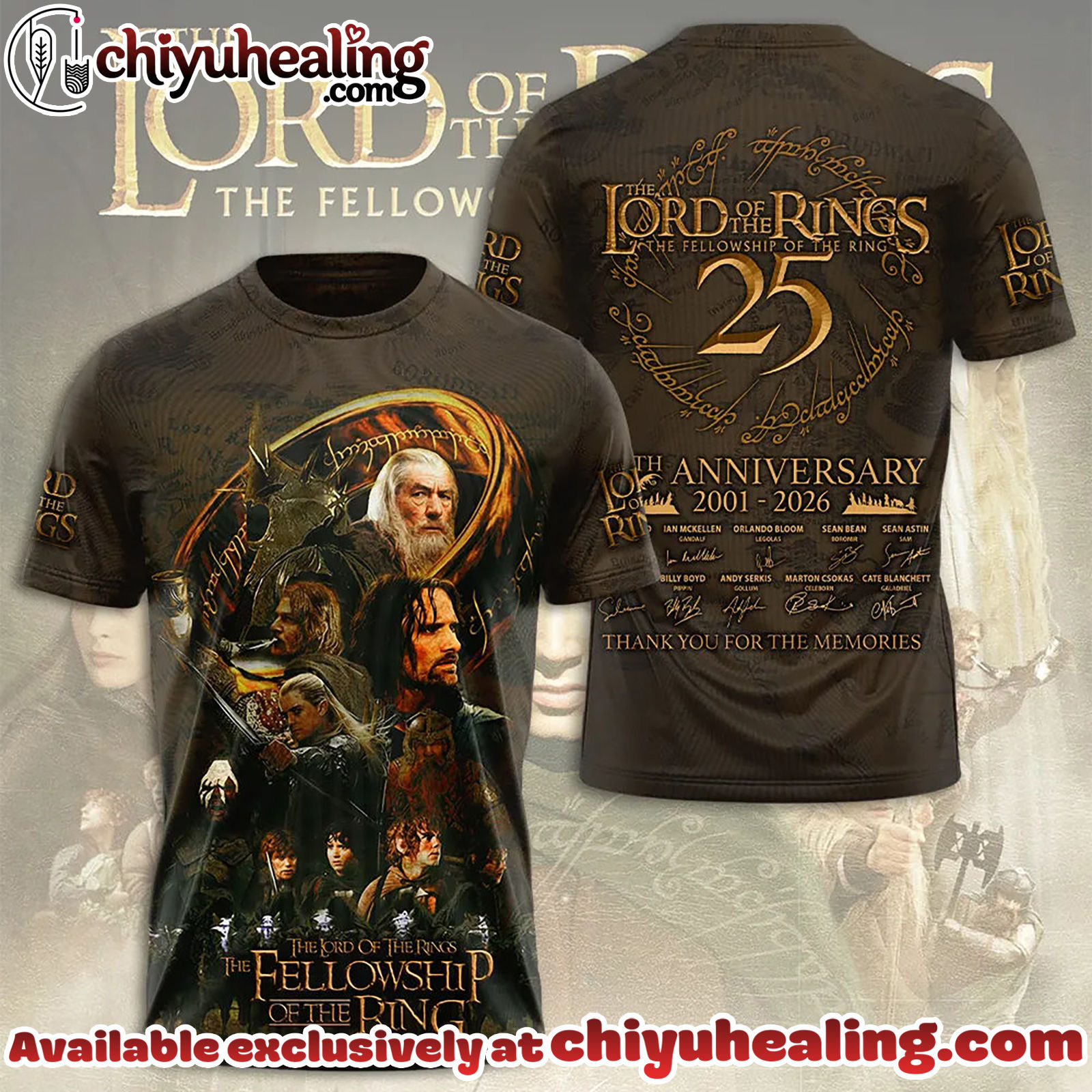 The Lord of the Rings 25th Anniversary 3D Apparel Tshirt, Sweatshirt, Hoodie - Ver 24