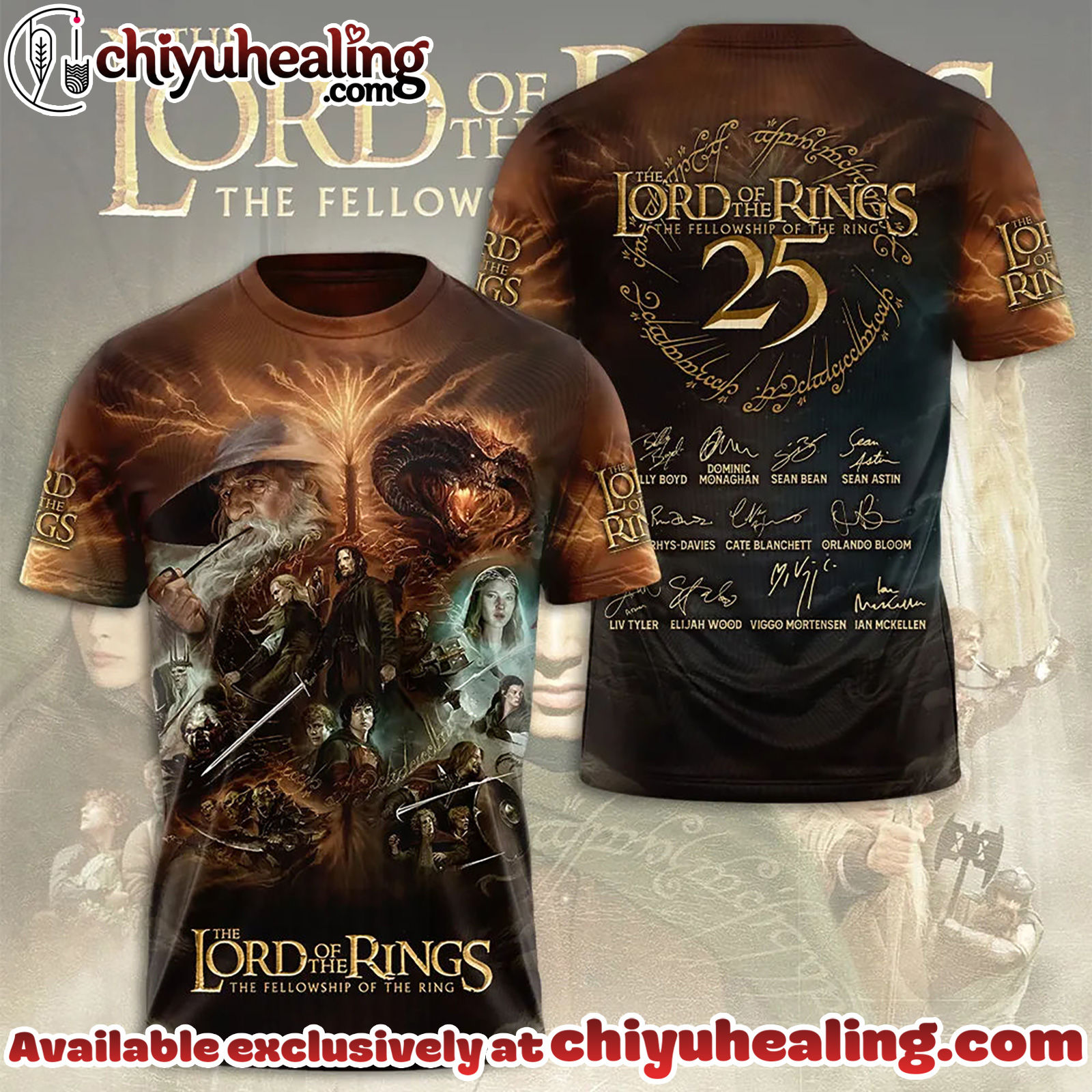 The Lord of the Rings 25th Anniversary 3D Apparel Tshirt, Sweatshirt, Hoodie - Ver 17