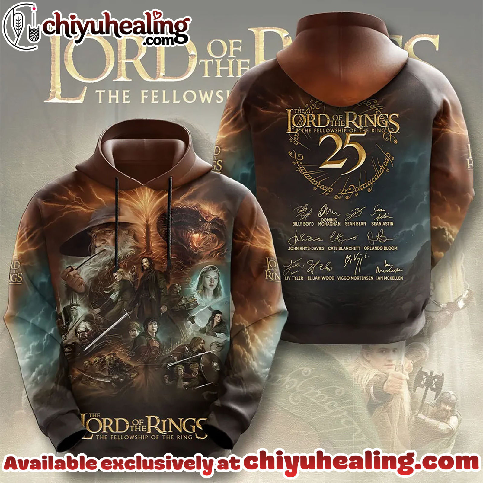 The Lord of the Rings 25th Anniversary 3D Apparel Tshirt, Sweatshirt, Hoodie - Ver 17 The Lord of the Rings 25th Anniversary 3D Apparel Tshirt, Sweatshirt, Hoodie - Ver 17