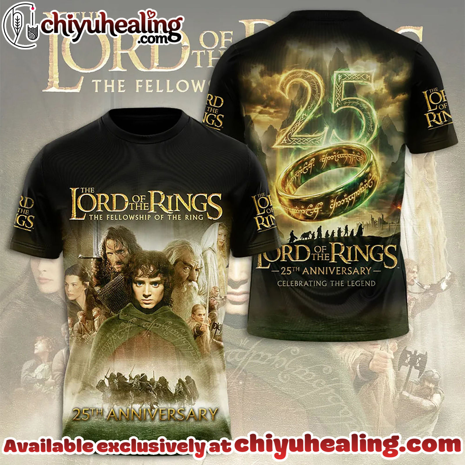 The Lord of the Rings 25th Anniversary 3D Apparel Tshirt, Sweatshirt, Hoodie - Ver 5