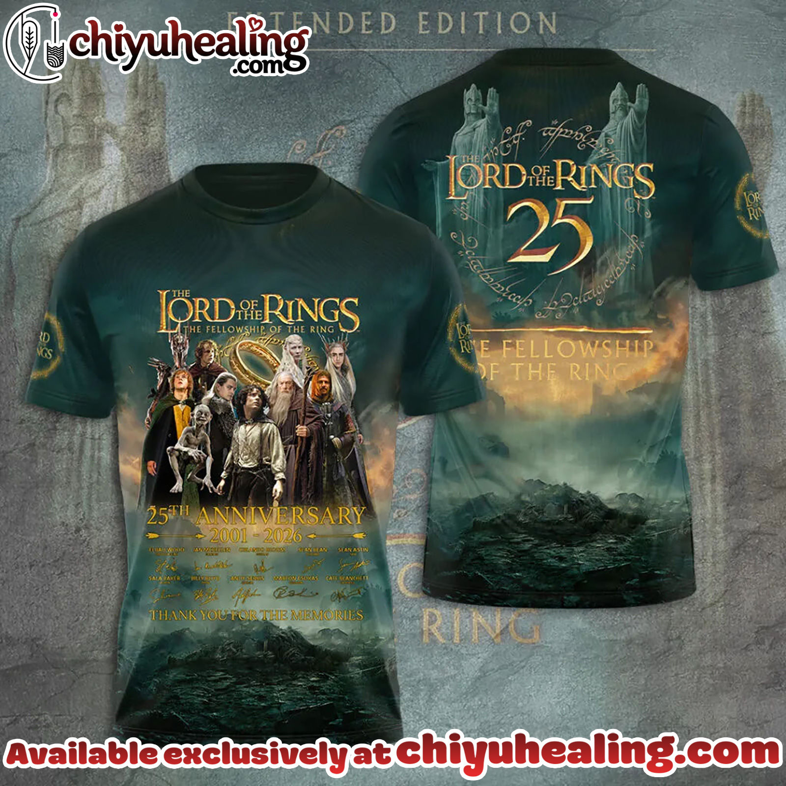 The Lord of the Rings 25th Anniversary 3D Apparel Tshirt, Sweatshirt, Hoodie - Ver 7