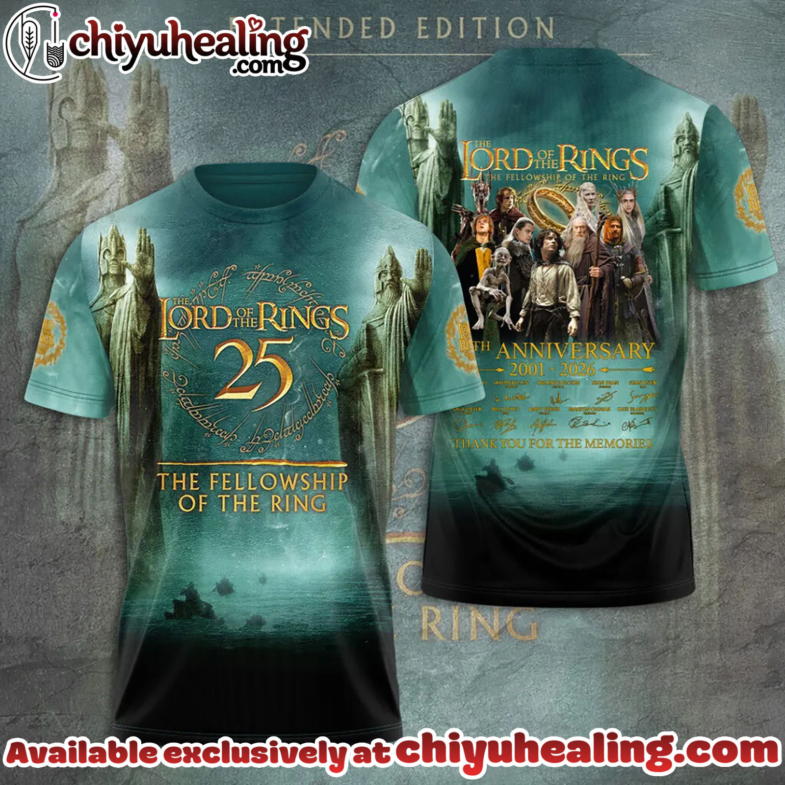 The Lord of the Rings 25th Anniversary 3D Apparel Tshirt, Sweatshirt, Hoodie