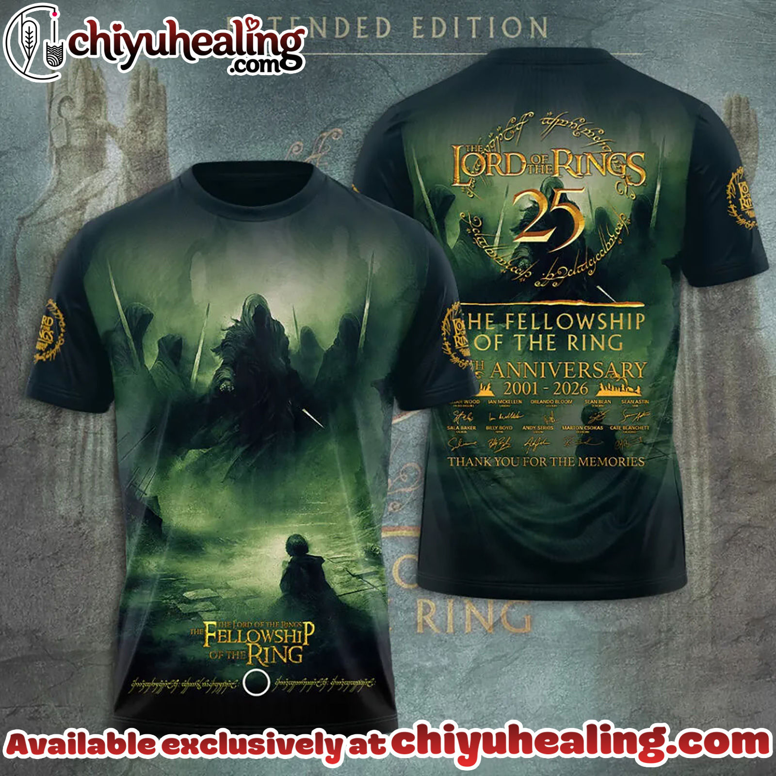 The Lord of the Rings 25th Anniversary 3D Apparel Tshirt, Sweatshirt, Hoodie - Ver 12