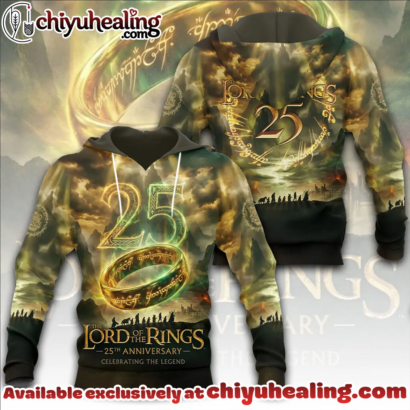 The Lord of the Rings 25th Anniversary 3D Apparel Tshirt, Sweatshirt, Hoodie - Ver 3 The Lord of the Rings 25th Anniversary 3D Apparel Tshirt, Sweatshirt, Hoodie - Ver 3