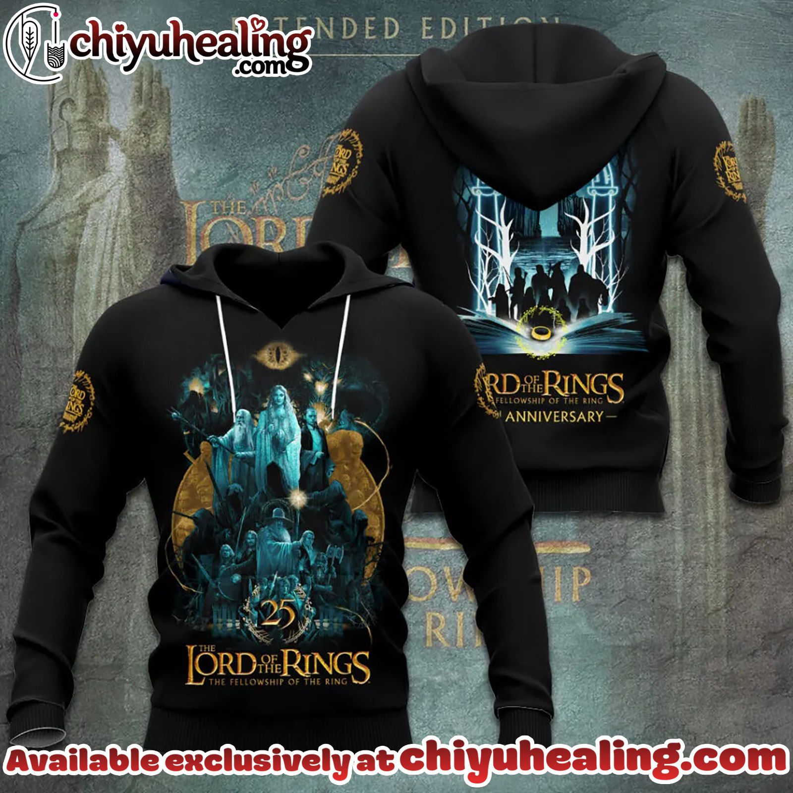 The Lord of the Rings 25th Anniversary 3D Apparel Tshirt, Sweatshirt, Hoodie - Ver 18 The Lord of the Rings 25th Anniversary 3D Apparel Tshirt, Sweatshirt, Hoodie - Ver 18