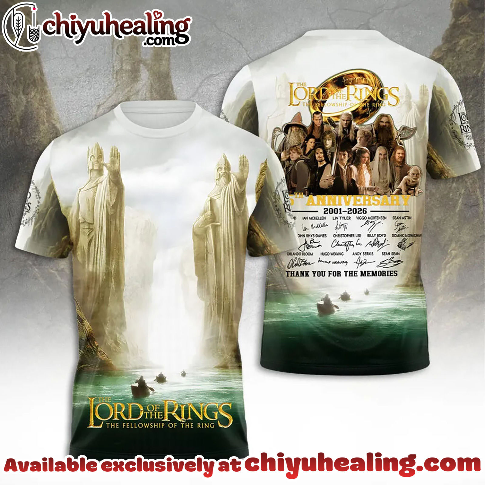 The Lord of the Rings 25th Anniversary 3D Apparel Tshirt, Sweatshirt, Hoodie - Ver 2