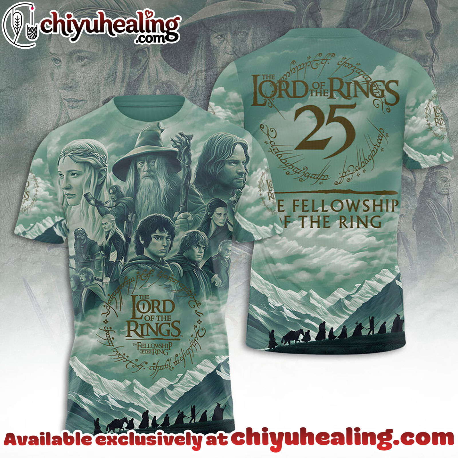 The Lord of the Rings 25th Anniversary 3D Apparel Tshirt, Sweatshirt, Hoodie - Ver 6