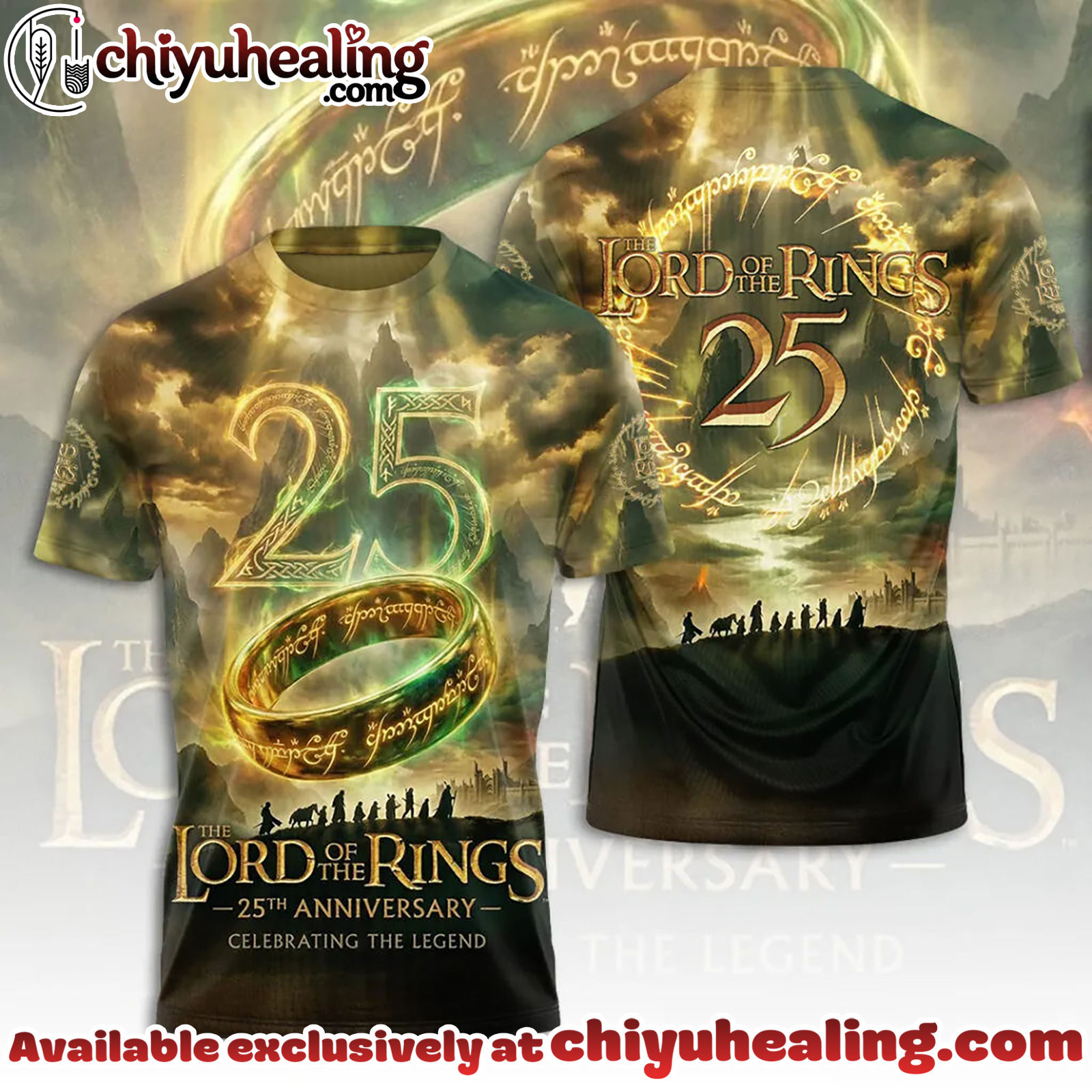 The Lord of the Rings 25th Anniversary 3D Apparel Tshirt, Sweatshirt, Hoodie - Ver 3
