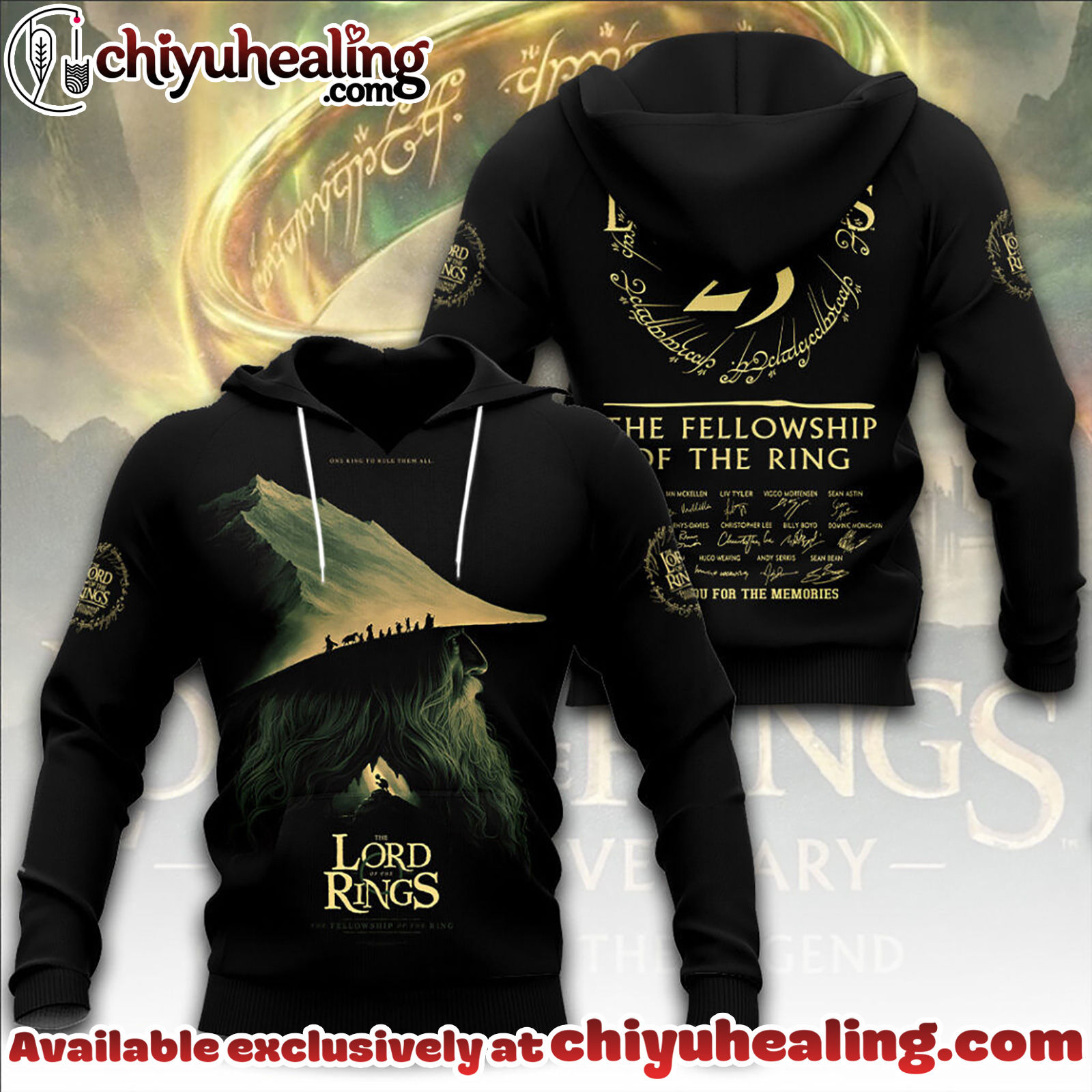 The Lord of the Rings 25th Anniversary 3D Apparel Tshirt, Sweatshirt, Hoodie - Ver 10 The Lord of the Rings 25th Anniversary 3D Apparel Tshirt, Sweatshirt, Hoodie - Ver 10