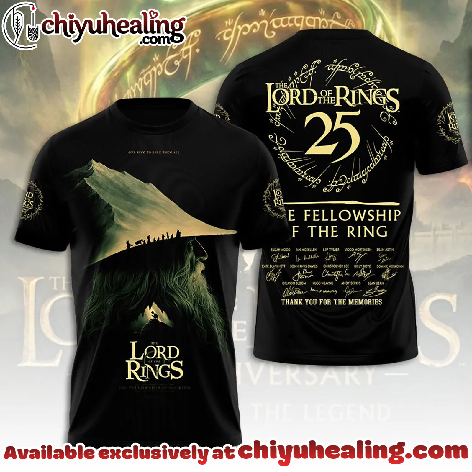 The Lord of the Rings 25th Anniversary 3D Apparel Tshirt, Sweatshirt, Hoodie - Ver 10