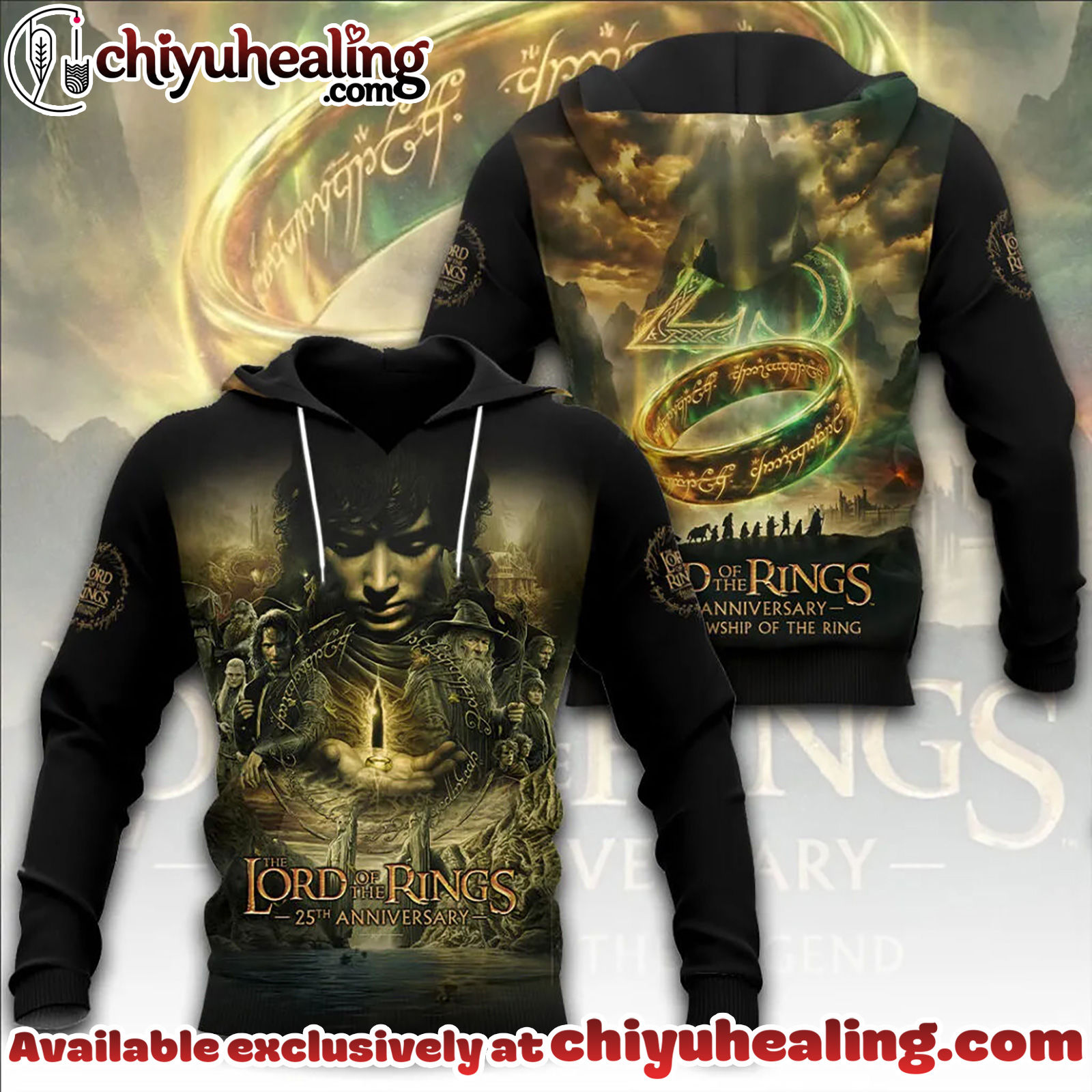 The Lord of the Rings 25th Anniversary 3D Apparel Tshirt, Sweatshirt, Hoodie - Ver 14 The Lord of the Rings 25th Anniversary 3D Apparel Tshirt, Sweatshirt, Hoodie - Ver 14