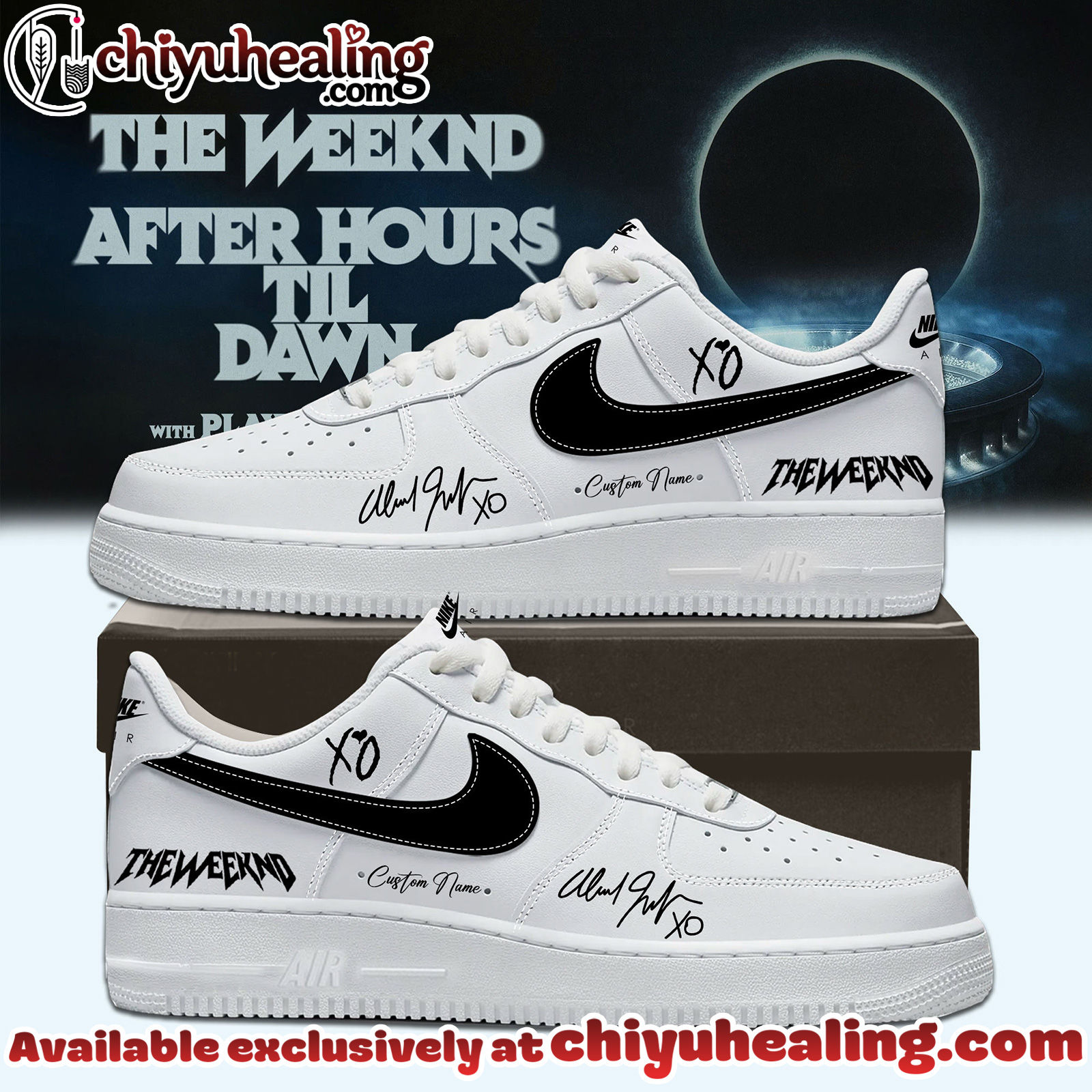 The Weeknd After Hours Till Dawn Tour Air Force 1 - Ver 3