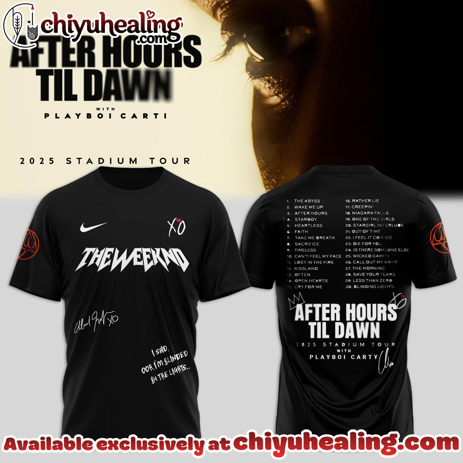 The Weeknd After Hours Till Dawn Tour TShirt, Hoodie,Sweatshirt - Ver 3