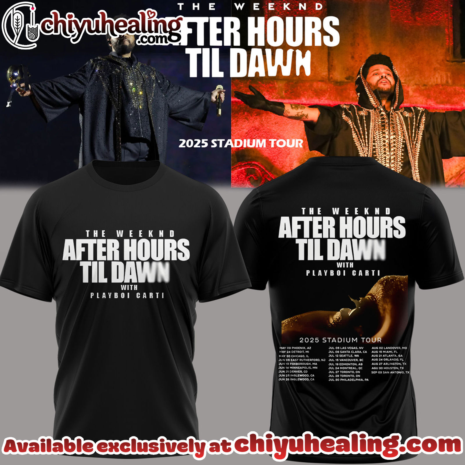 The Weeknd After Hours Till Dawn Tour TShirt, Hoodie,Sweatshirt - Ver 8