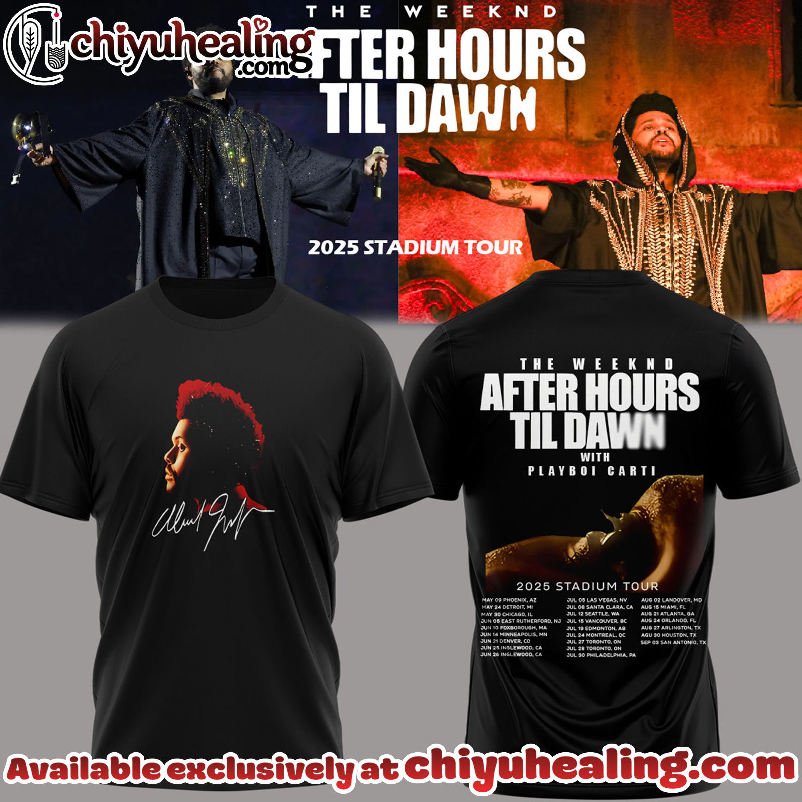 The Weeknd After Hours Till Dawn Tour TShirt, Hoodie,Sweatshirt - Ver 4