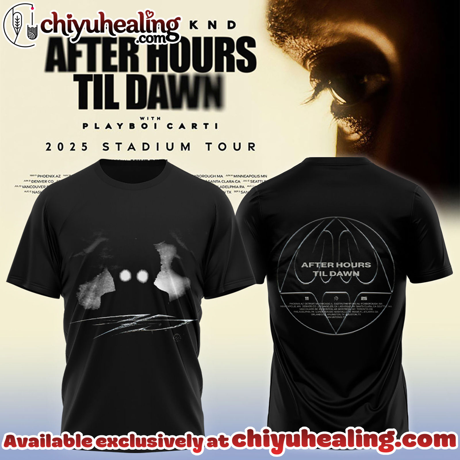 The Weeknd After Hours Till Dawn Tour TShirt, Hoodie,Sweatshirt - Ver 5