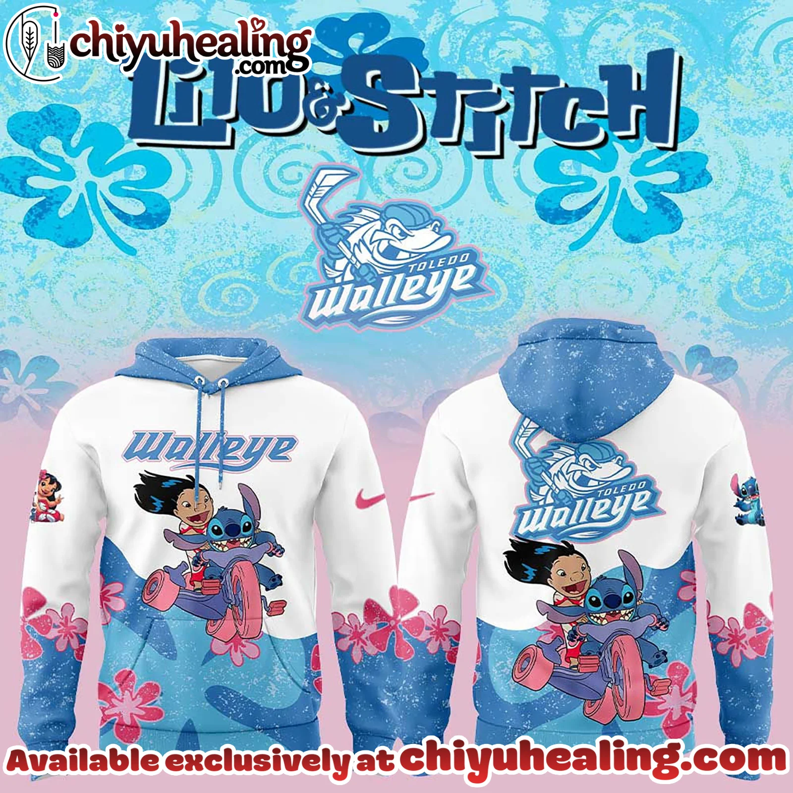 Toledo Walleye Lilo and Stitch Hoodie, Shirt, Sweatshirt, All Team NHL