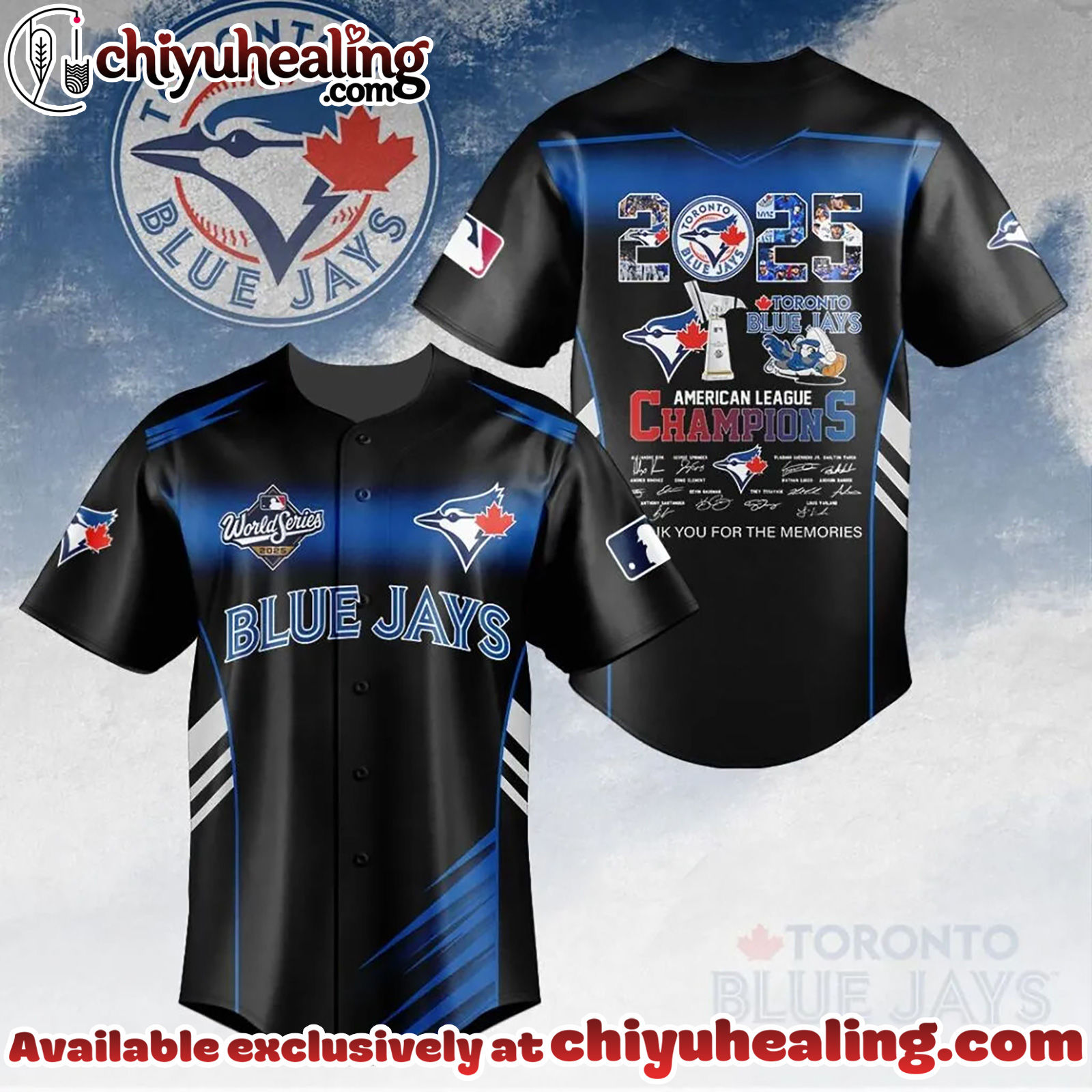 Toronto Blue Jays 2025 American League Champions Baseball Jersey - Ver 2