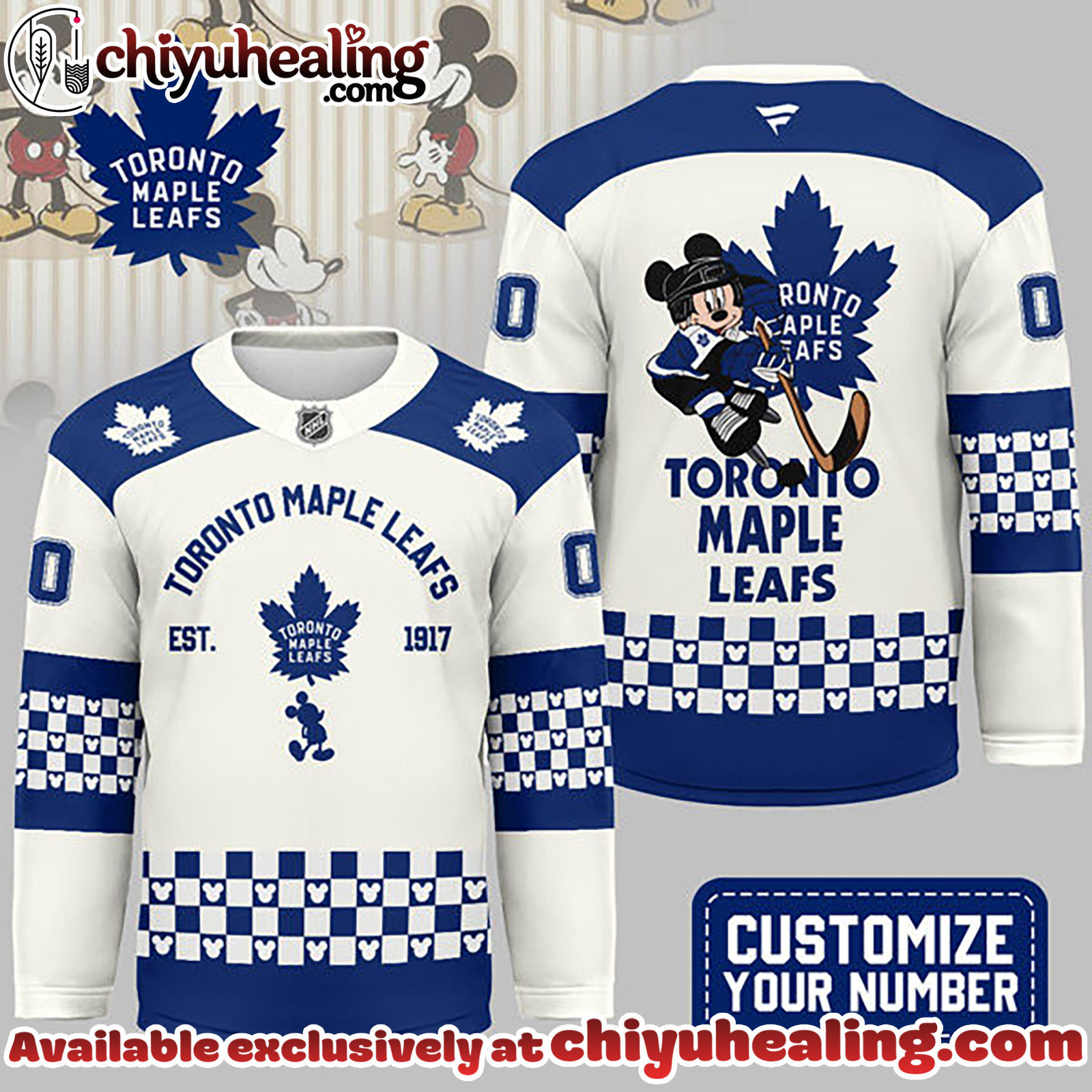 Toronto Maple Leafs Premium NHL Disney Game Day Hockey Jersey