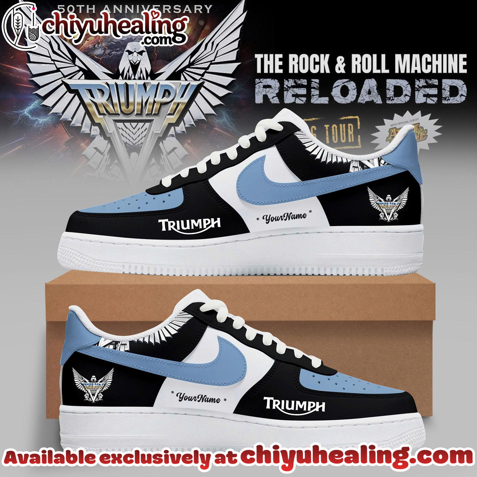 TRIUMPH - The Rock x Roll Machine Reloaded Tour 2026 Collection Air Force 1