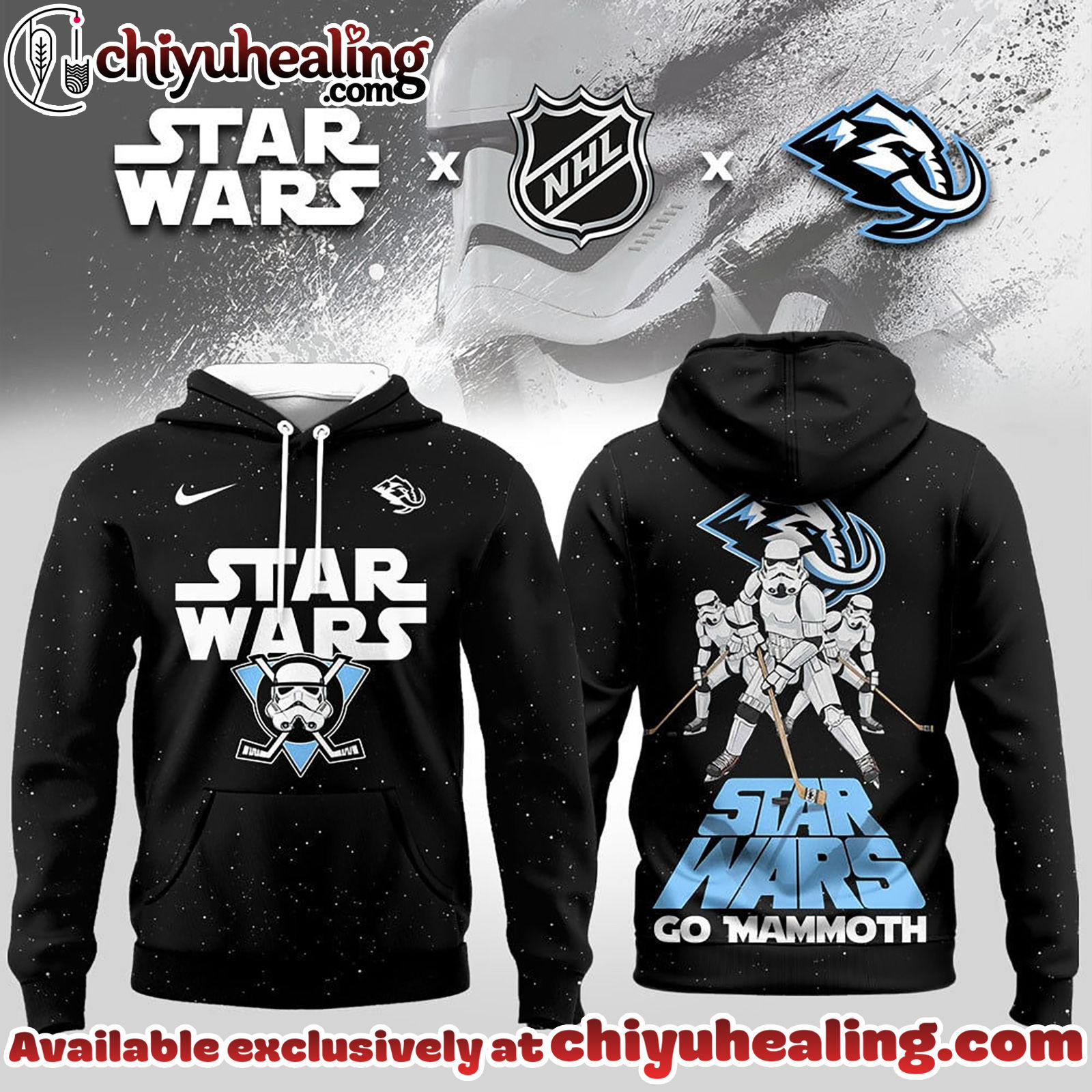 Utah Mammoth Premium NHL Star Wars Imperial Trooper 3D Hoodie