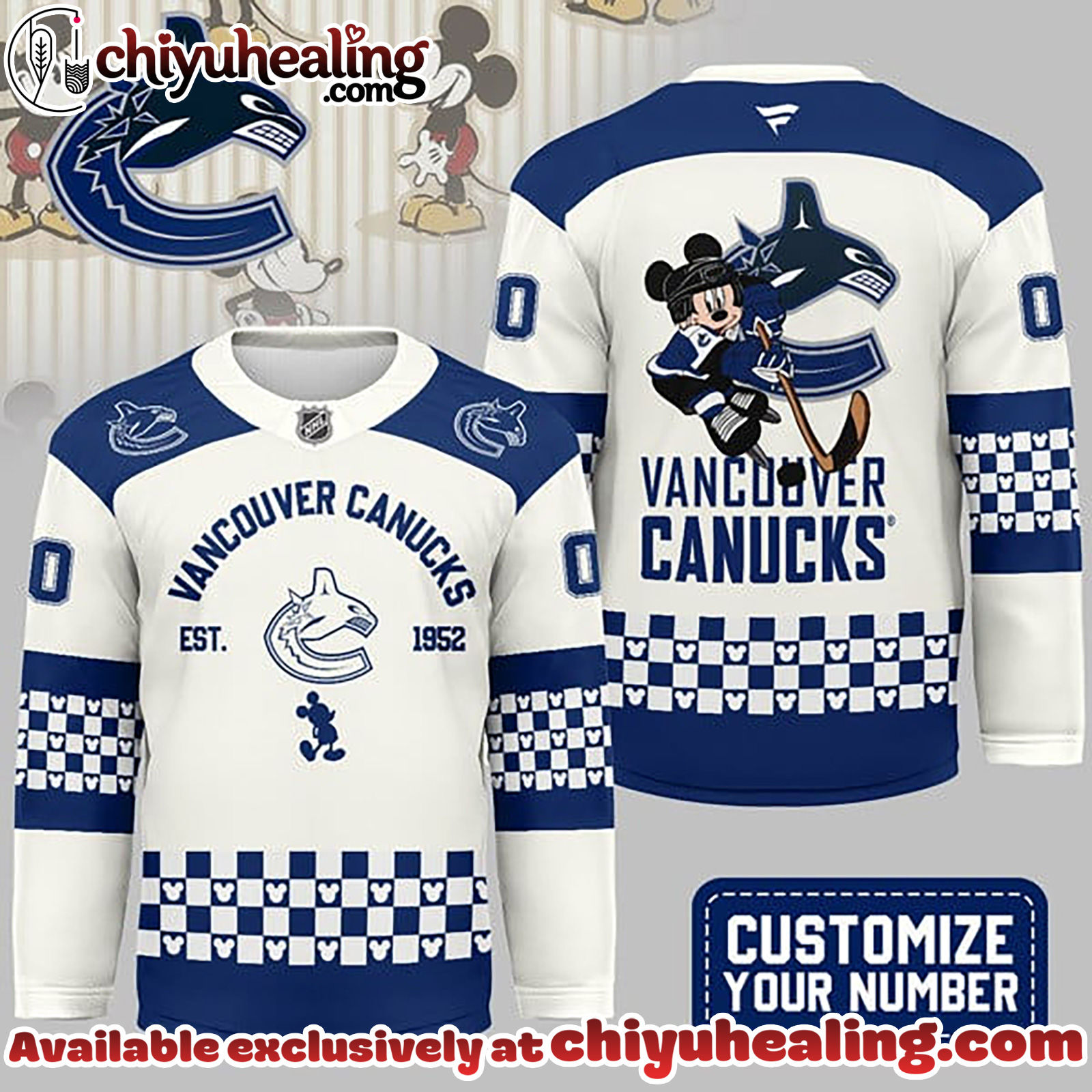 Vancouver Canucks Premium NHL Disney Game Day Hockey Jersey