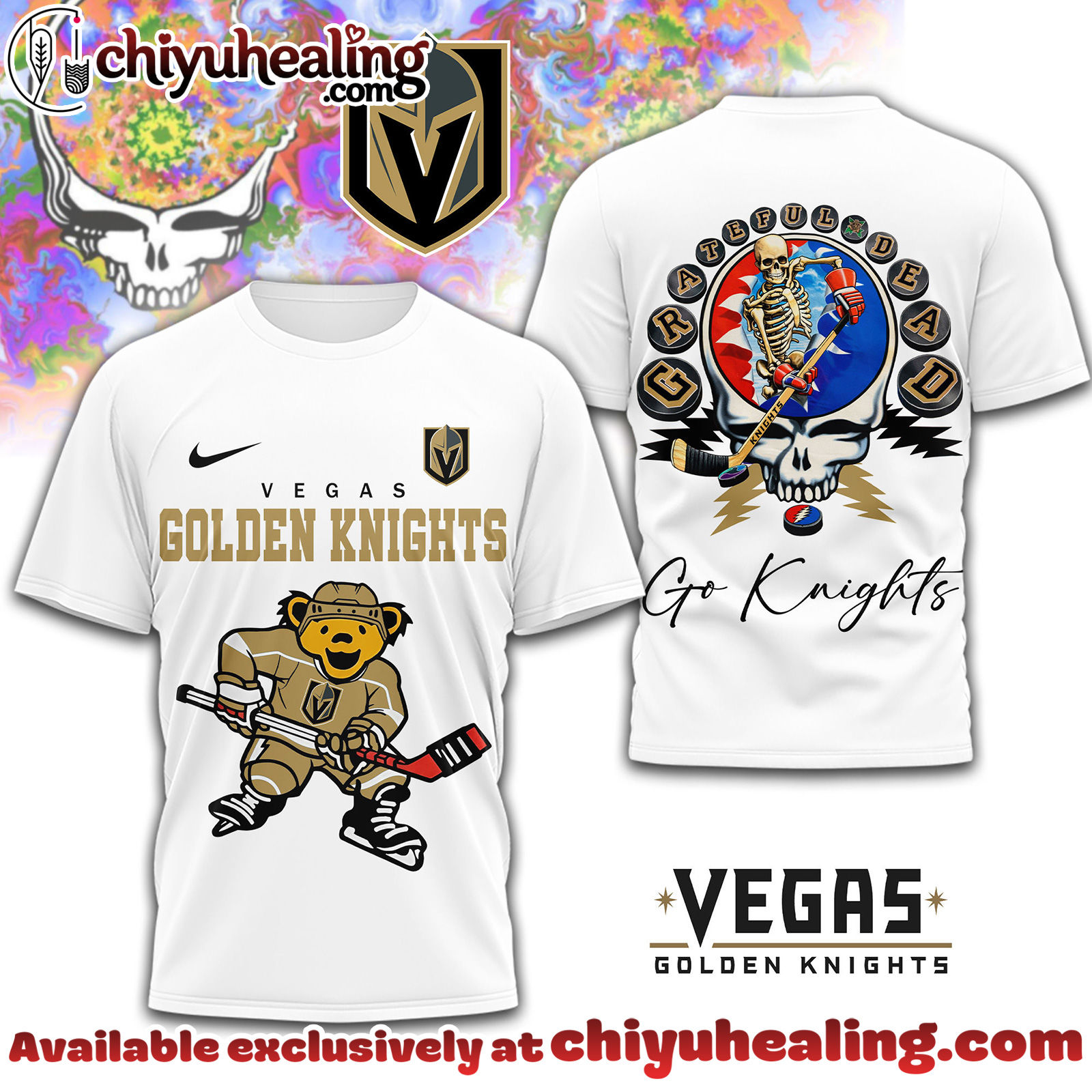Vegas Golden Knights Premium NHL Deadhead 3D Shirt
