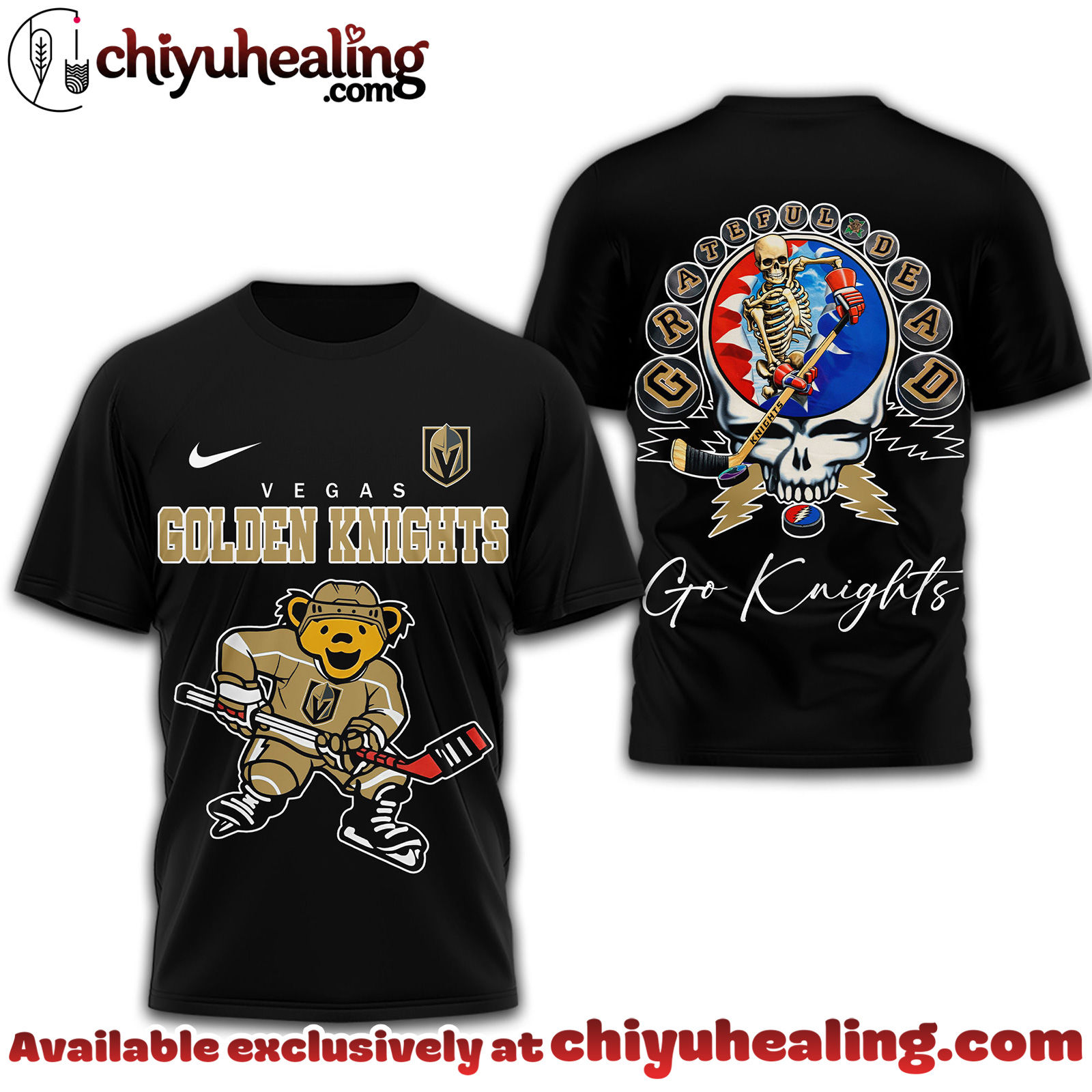 Vegas Golden Knights Premium NHL Deadhead 3D Shirt Vegas Golden Knights Premium NHL Deadhead 3D Shirt
