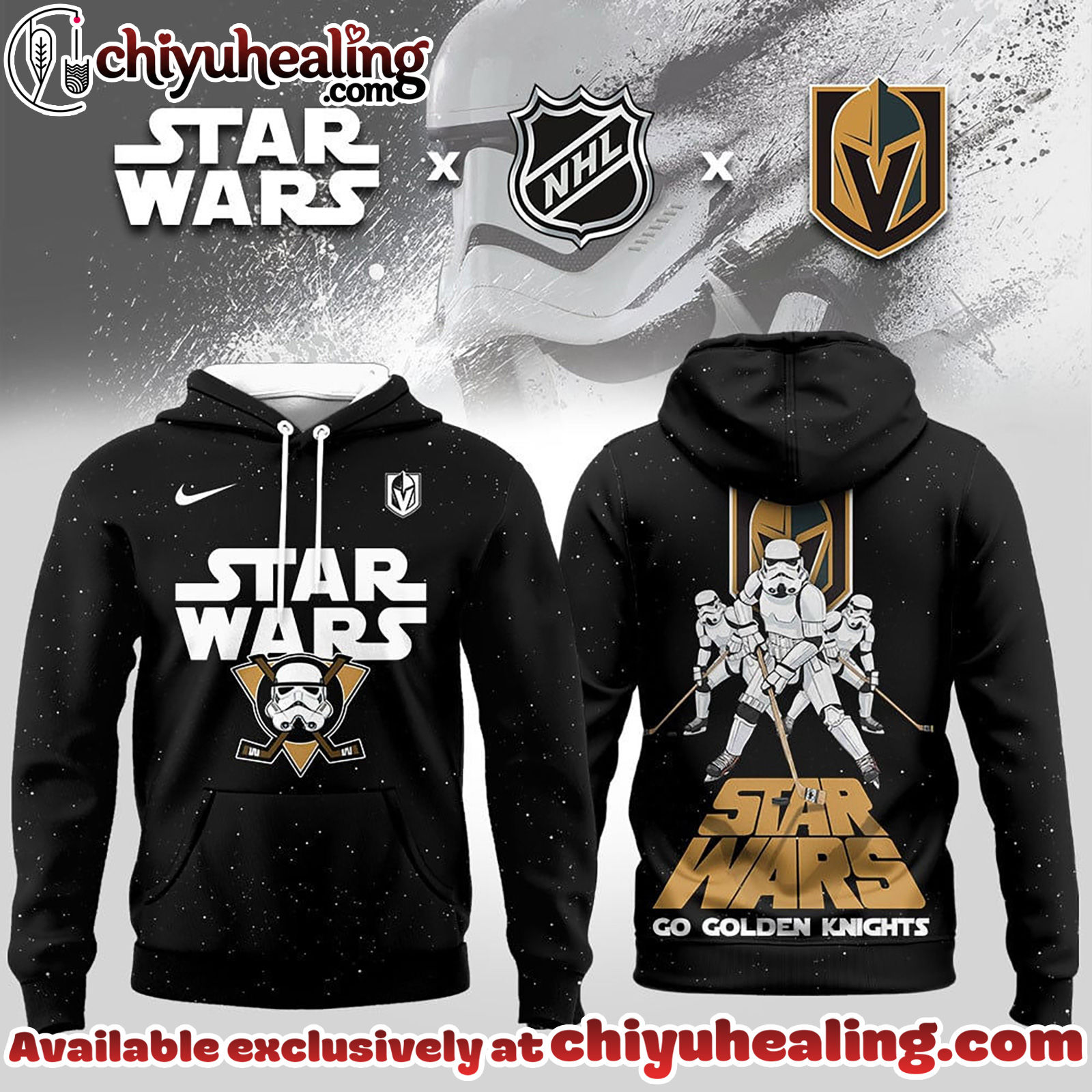 Vegas Golden Knights Premium NHL Star Wars Imperial Trooper 3D Hoodie