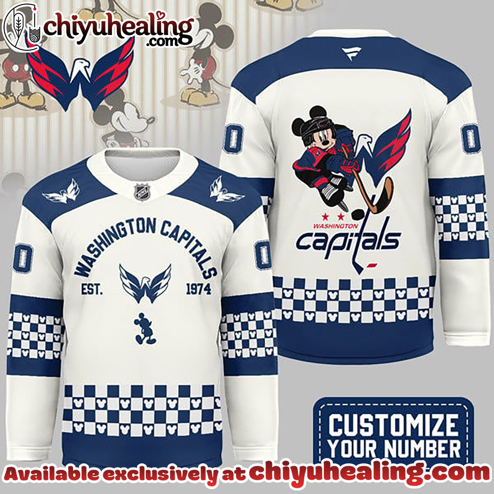 Washington Capitals Premium NHL Disney Game Day Hockey Jersey