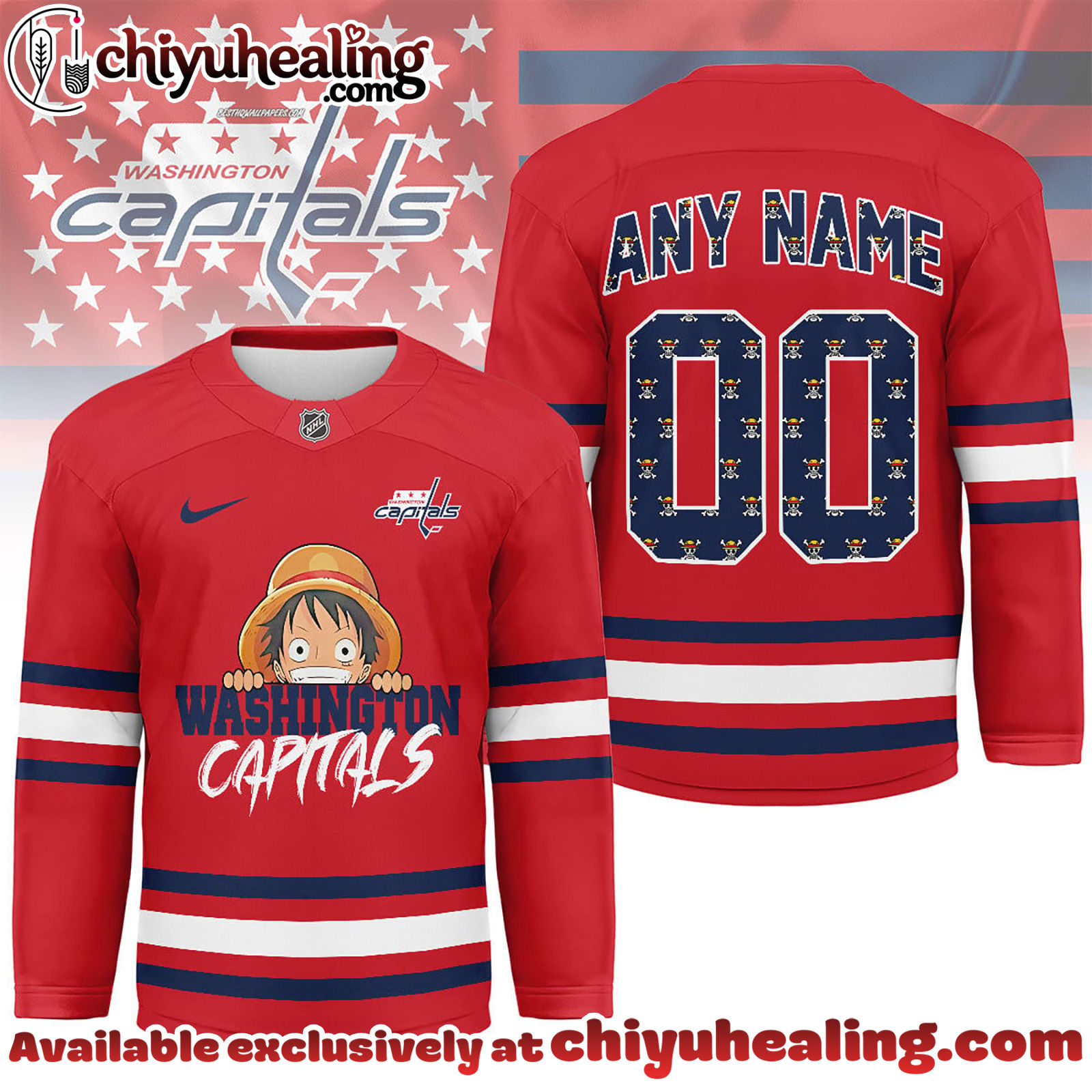 Washington Capitals Premium NHL One Piece Hockey Jersey NY