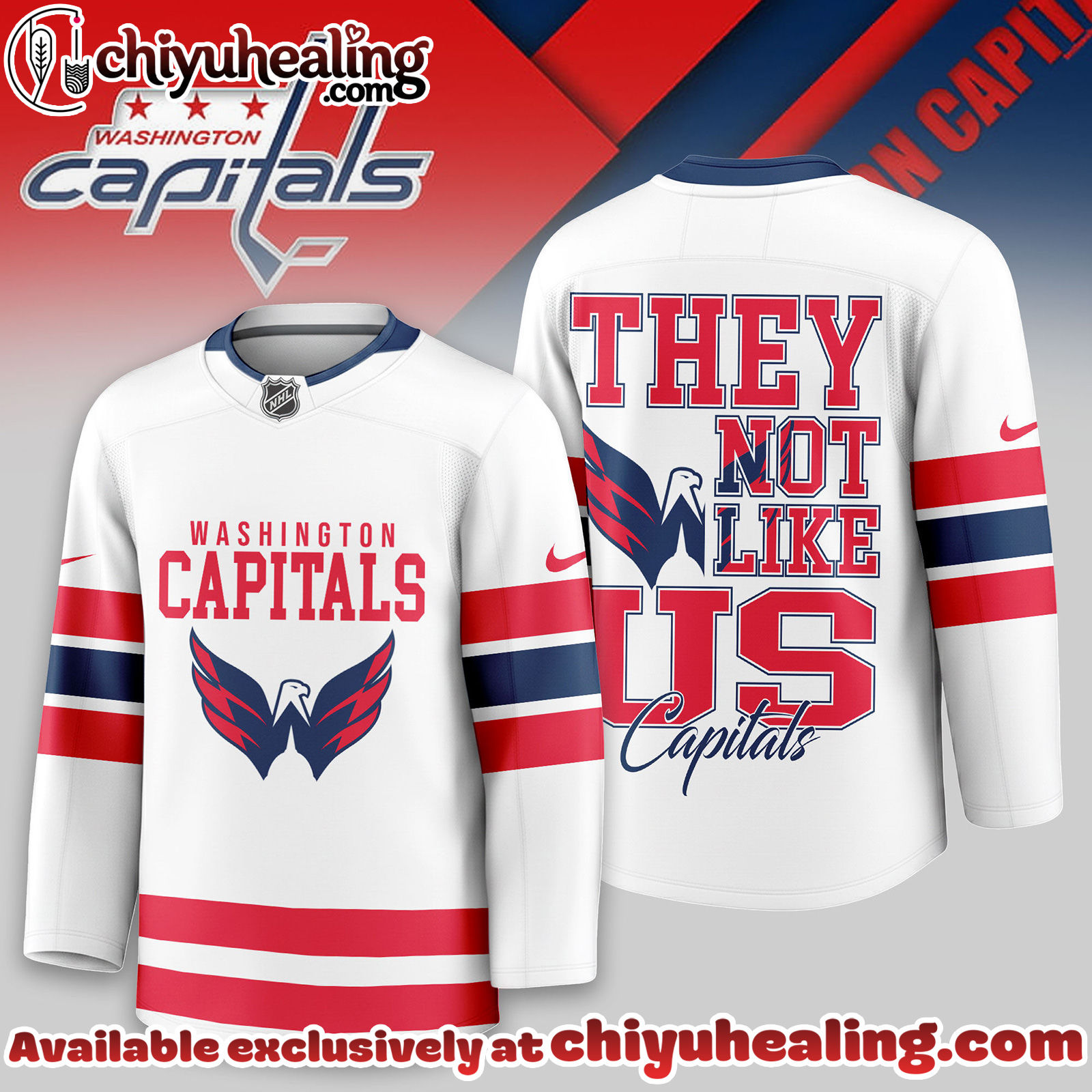 Washington Capitals Premium NHL They Not Like Us Hockey Jersey