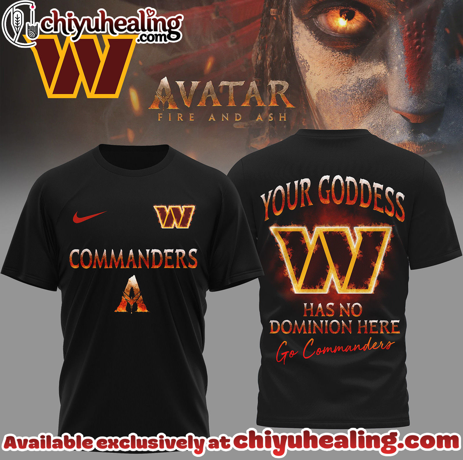 Washington Commanders Premium NFL Avatar Fan 3D Shirt