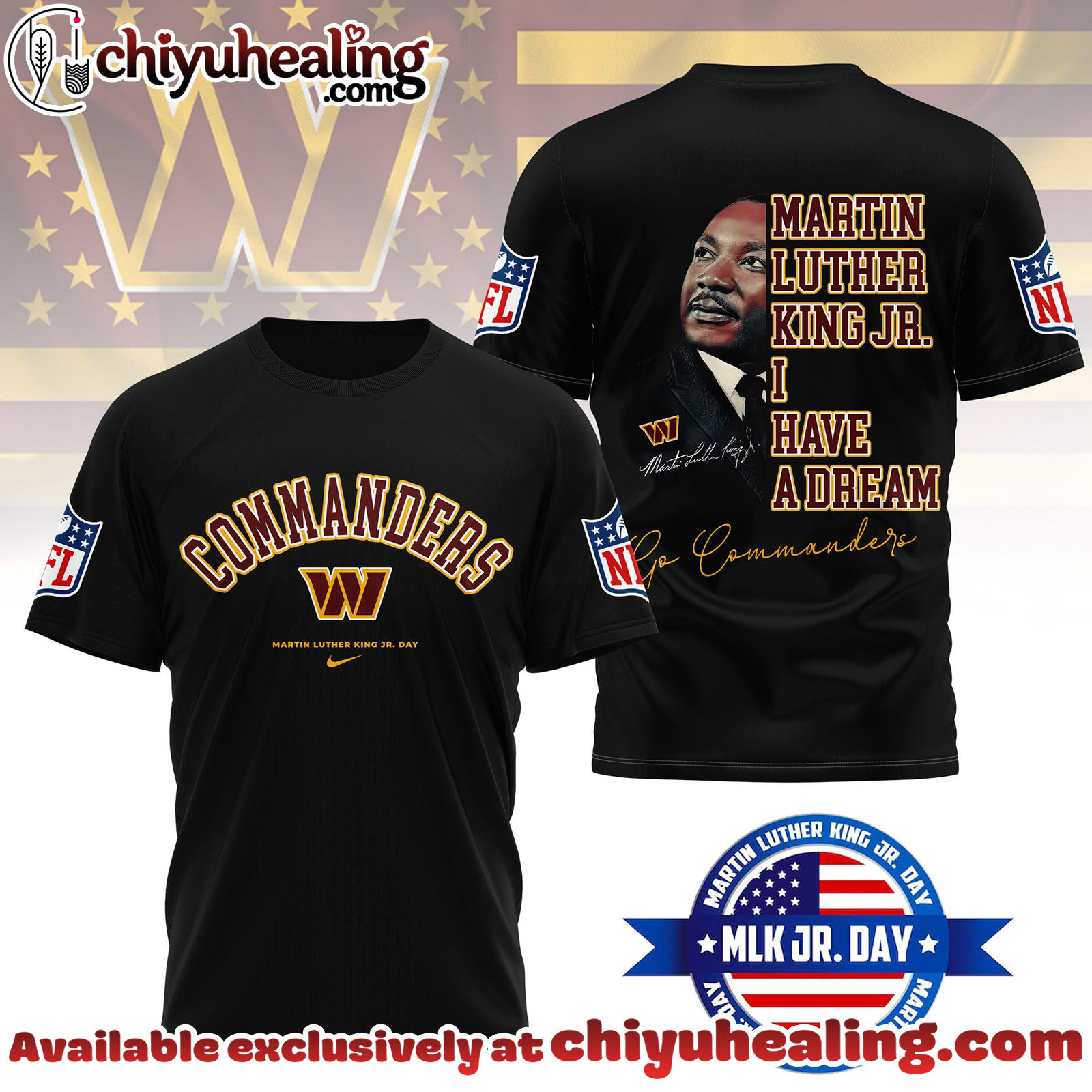 Washington Commanders Premium NFL Martin Luther King JR. Day 3D Shirt, Hoodie, Sweatshirt
