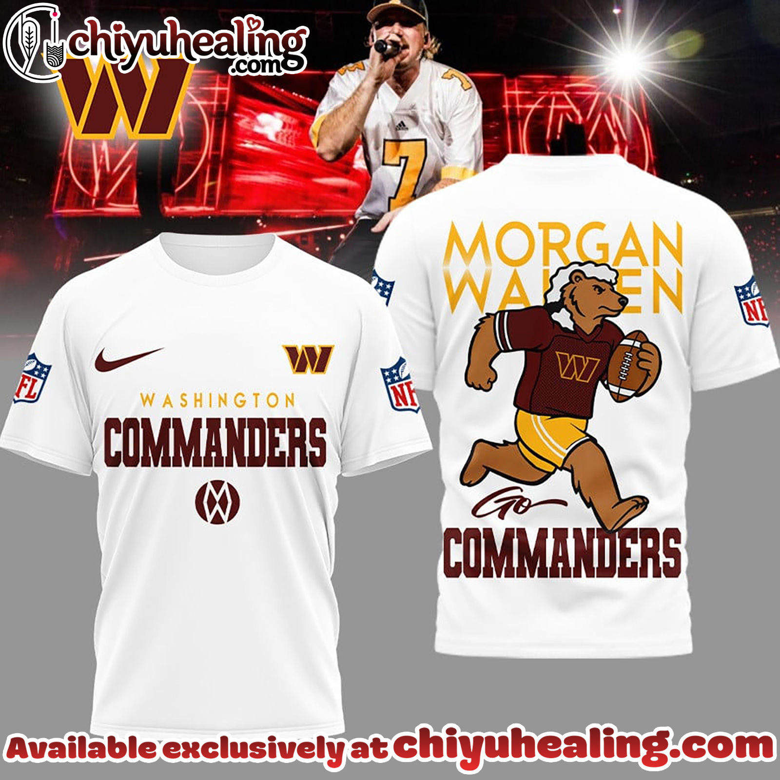 Washington Commanders Premium NFL Morgan Wallen Fan 3D Shirt, Hoodie, Sweatshirt