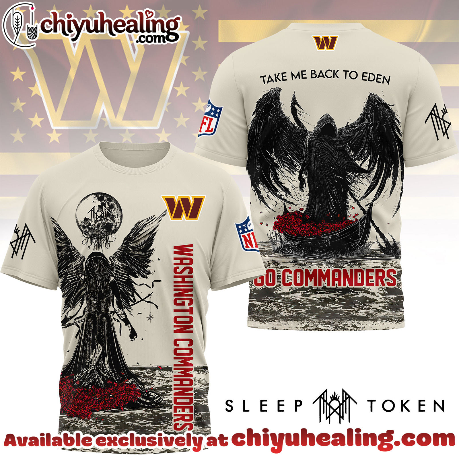 Washington Commanders Premium NFL Sleep Token Fan 3D Shirt, Hoodie, Sweatshirt, All Team NFL