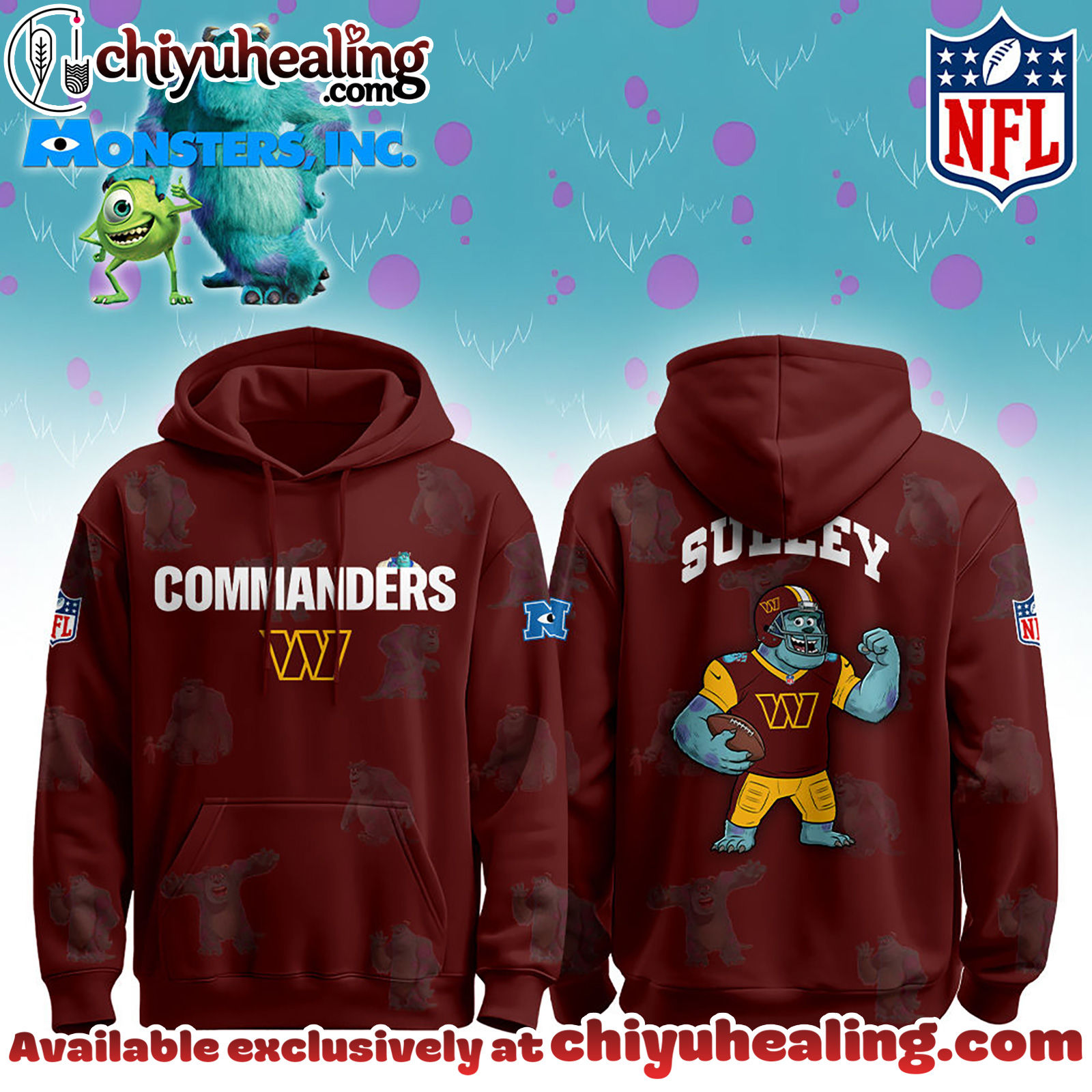 Washington Commanders x Monsters, Inc Limited Edition Hoodie Cutest Drop of the Year Hoodie, Tshirt, Sweatshirt