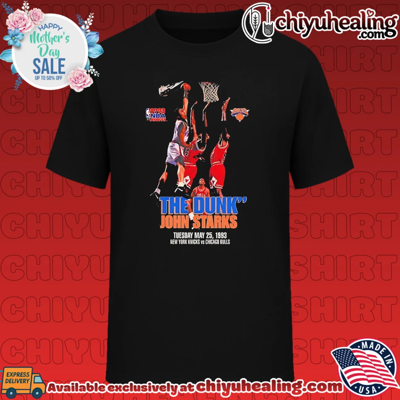 1993 NBA Playoffs NY Knicks The Dunk John Starks shirt & hoodie