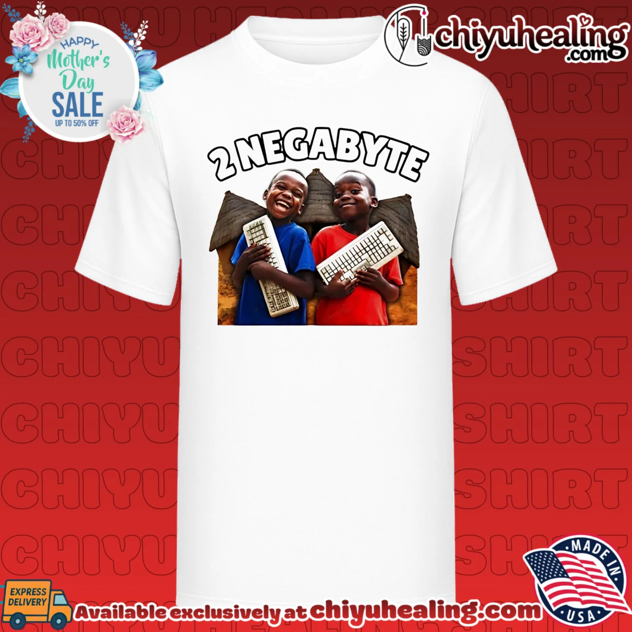 2 negabyte children graphic shirt