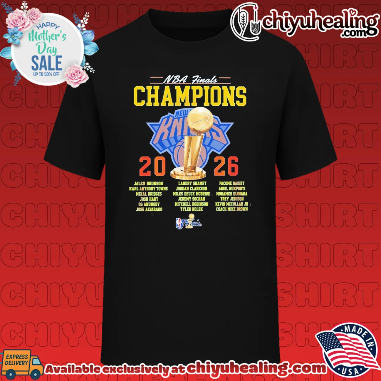 2025-2026 NBA Finals Champions New York Knicks name player