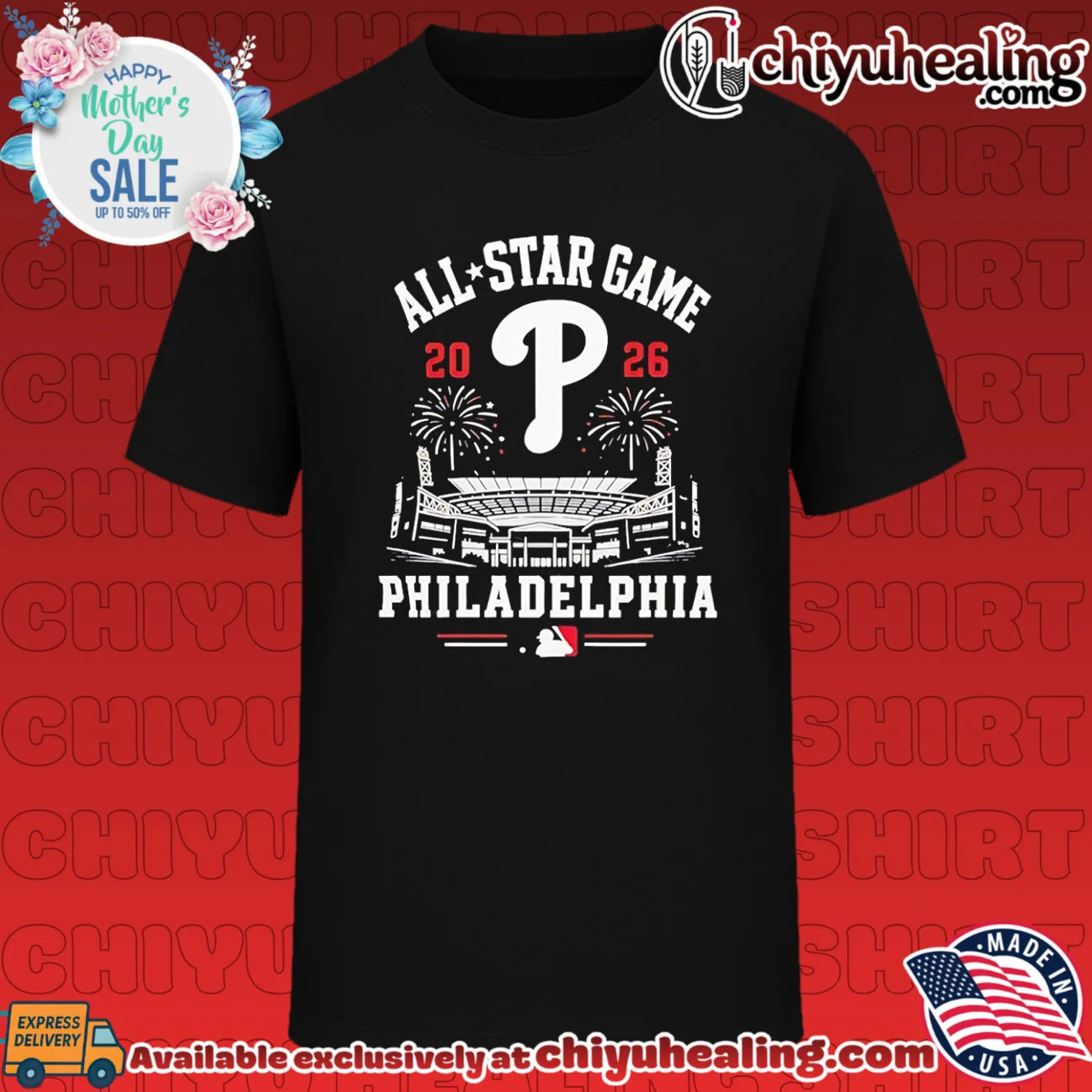 2026 All Star Game Philadelphia Phillies MLB Stadium Fireworks shirt & hoodie
