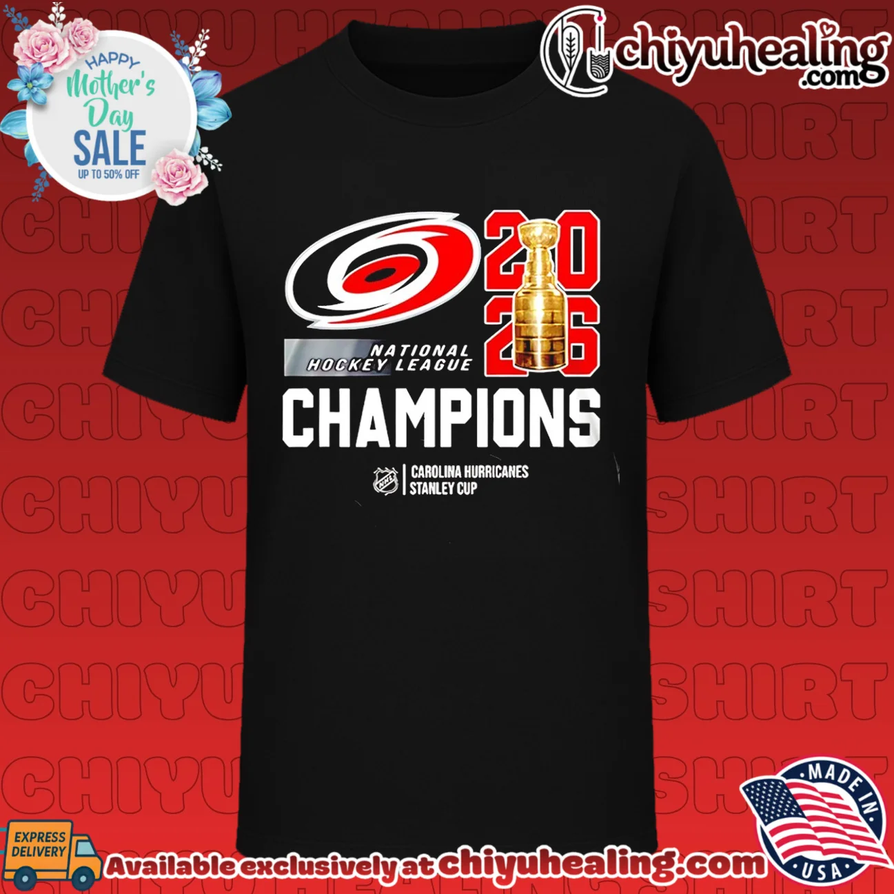 2026 Carolina Hurricanes NHL Stanley Cup Champions logo
