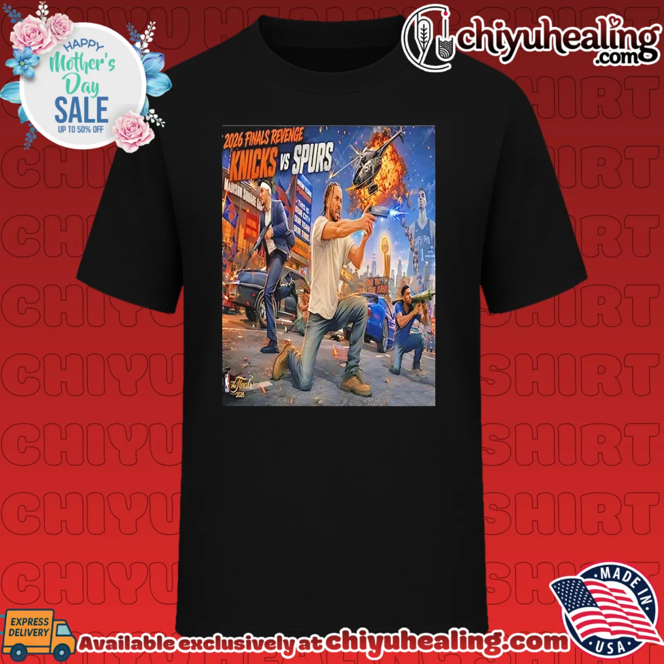 2026 Finals revenge Knicks vs Spurs illustration shirt & hoodie